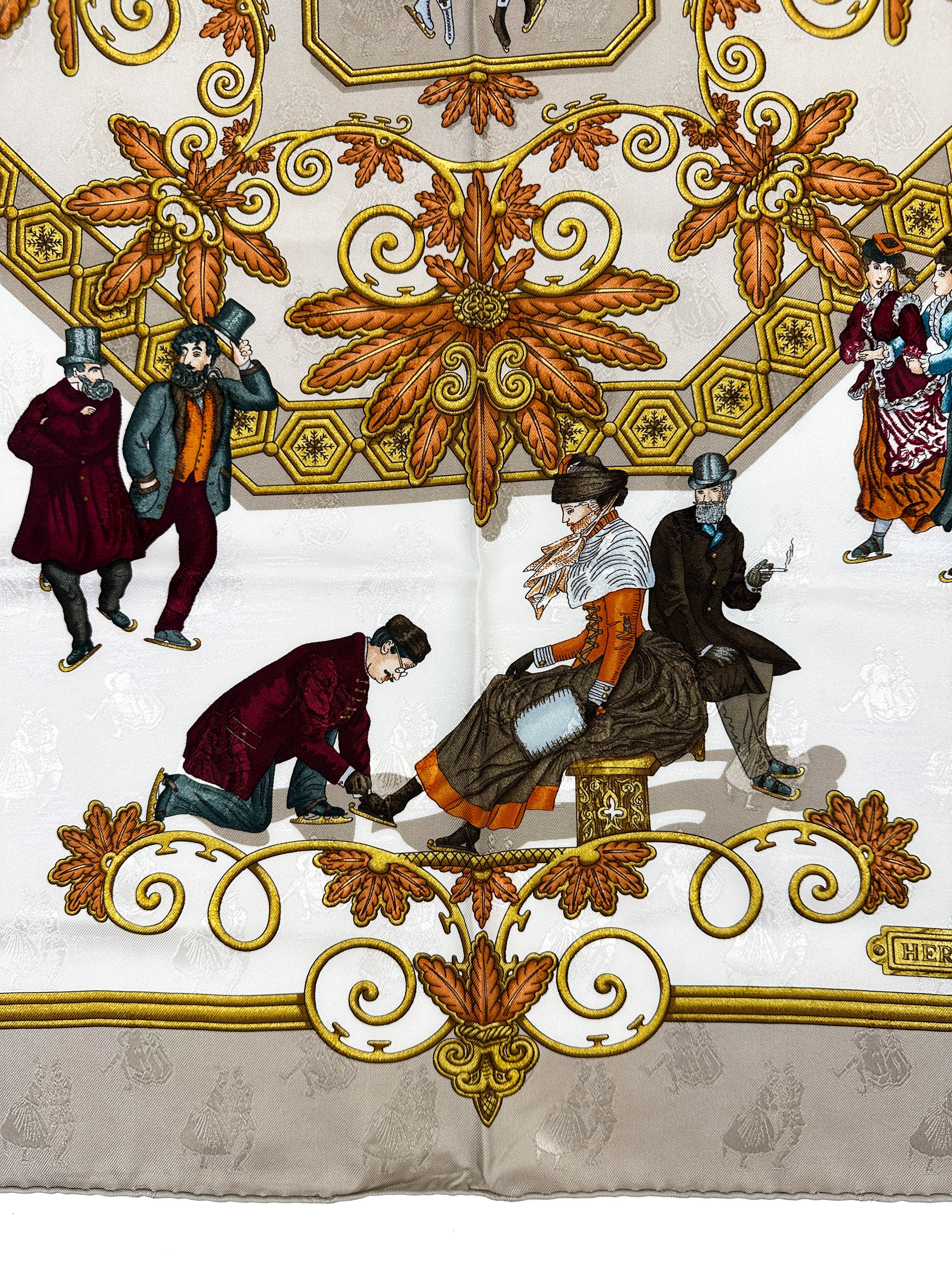 Hermès Joies d'Hiver Jacquard 90