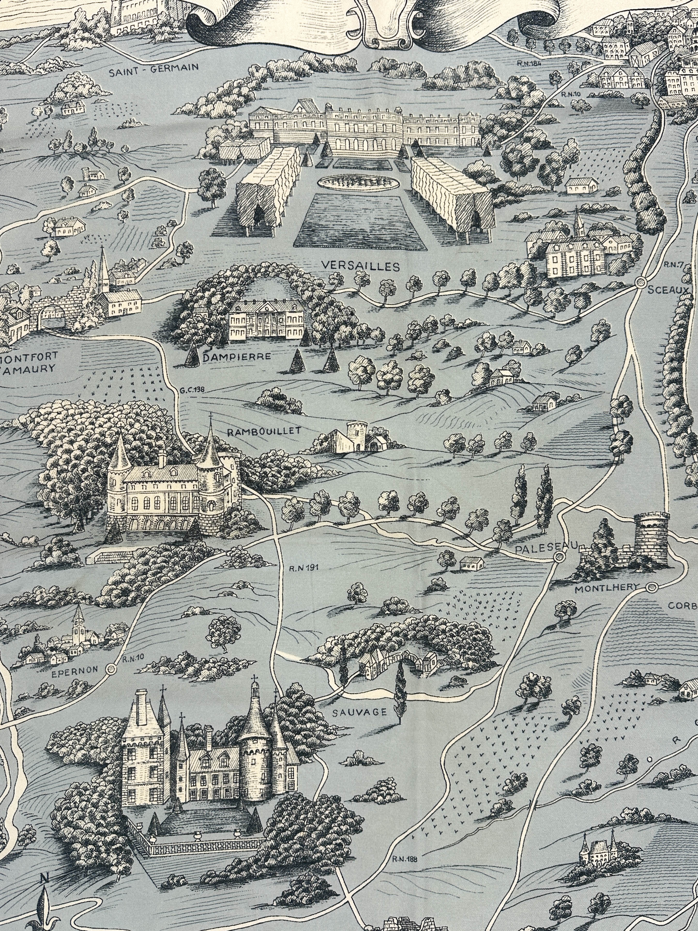 Hermès Les Chemins de l'Île de France 90 *C. 1952*