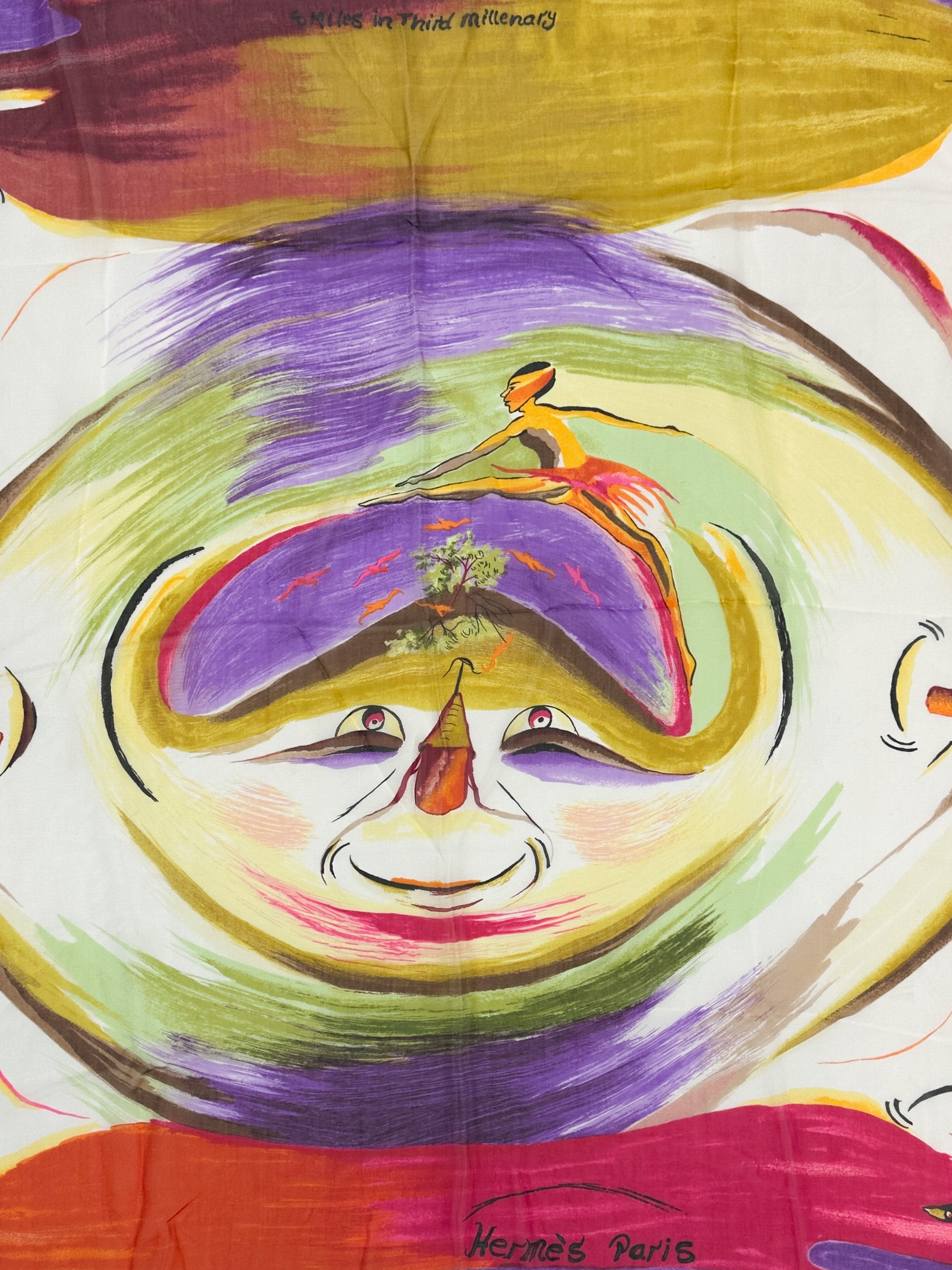 Hermès Smiles In Third Millenary Mousseline 90