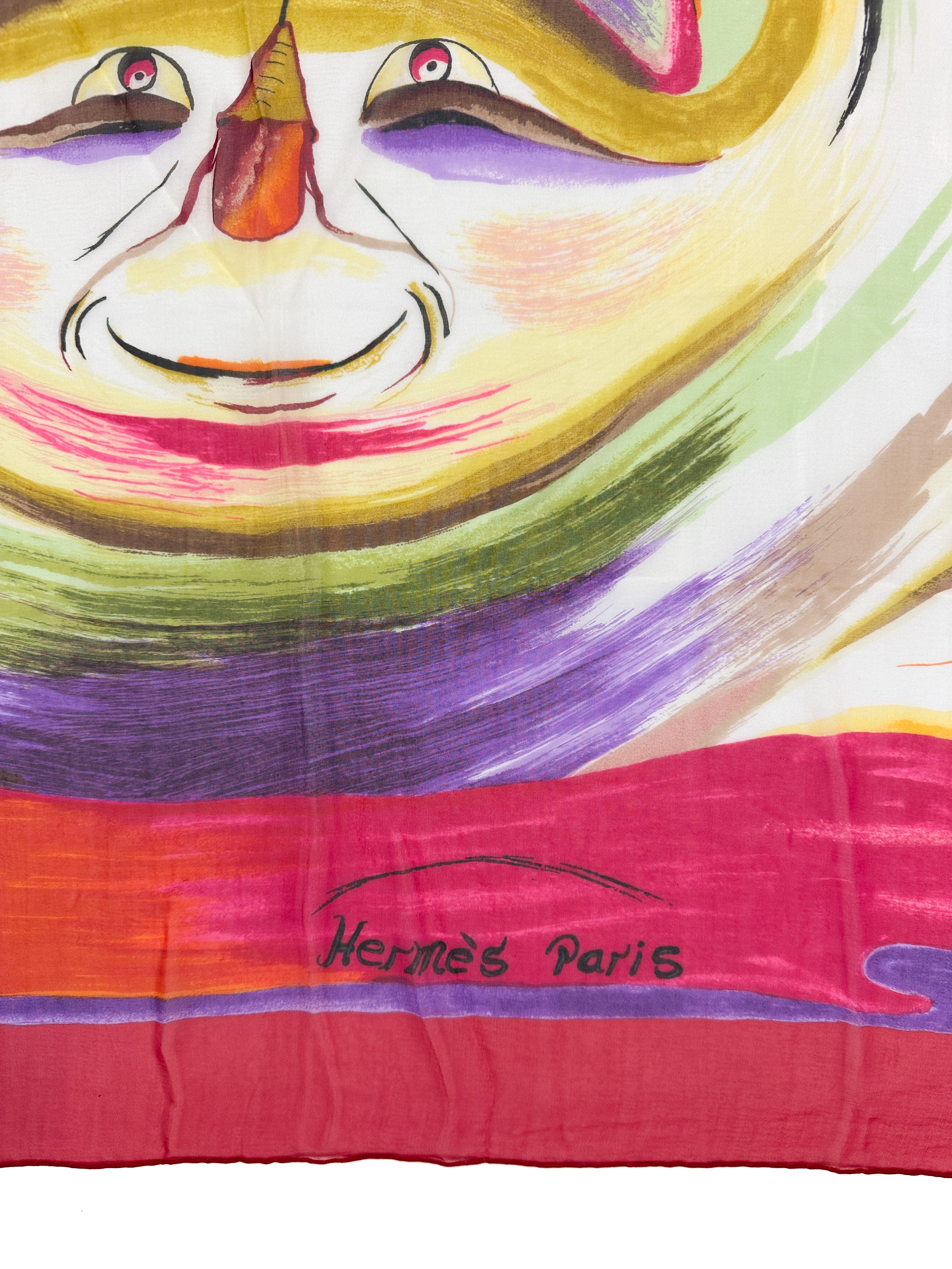 Hermès Smiles In Third Millenary Mousseline 90