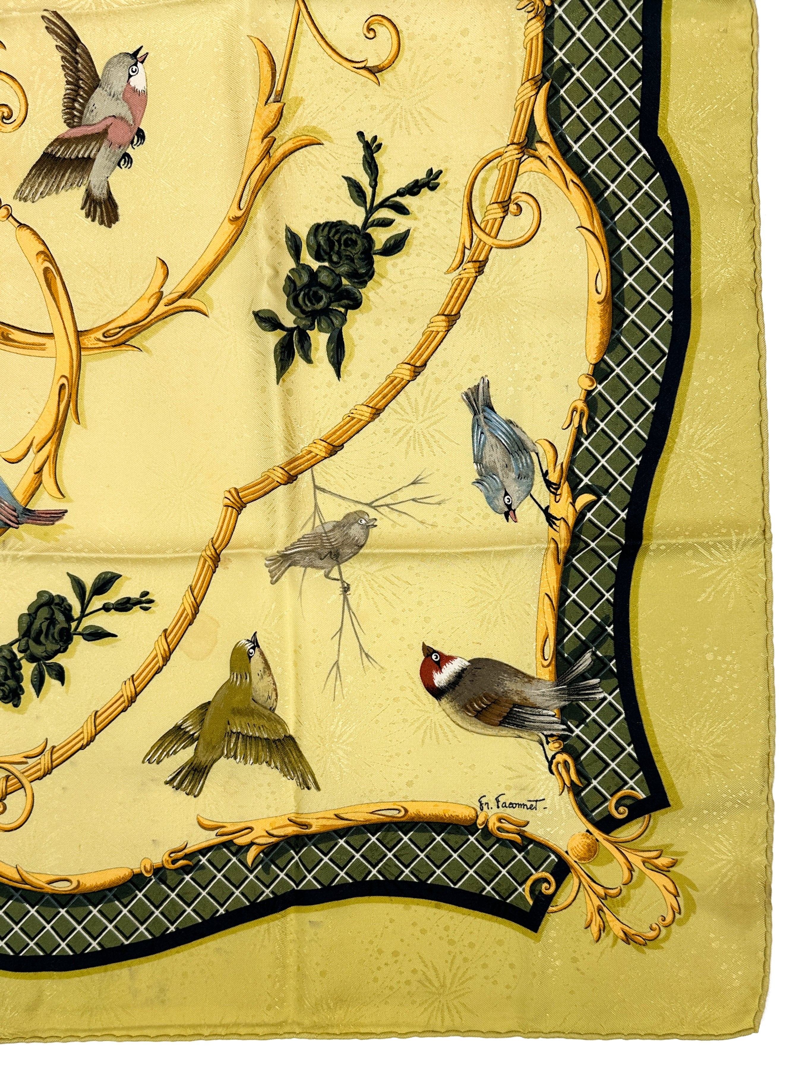 Hermès La Cle des Champs Jacquard 90