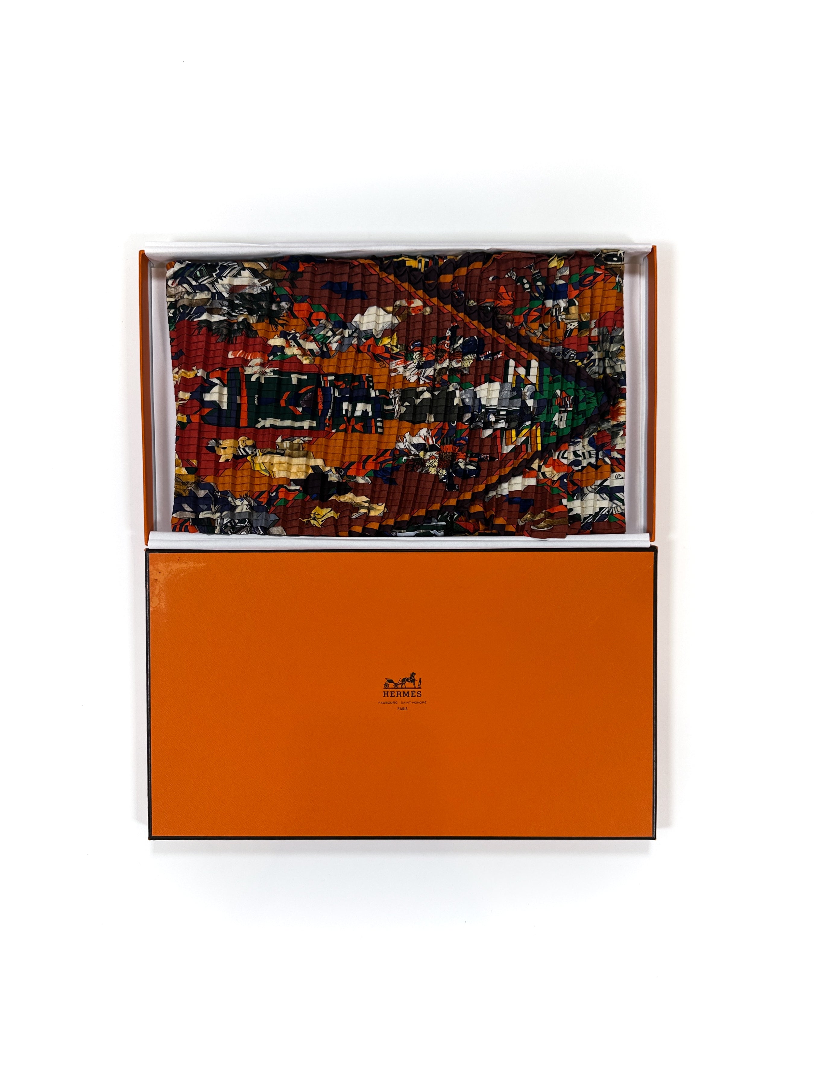 Hermès Kachinas Mosaic Plissé 90