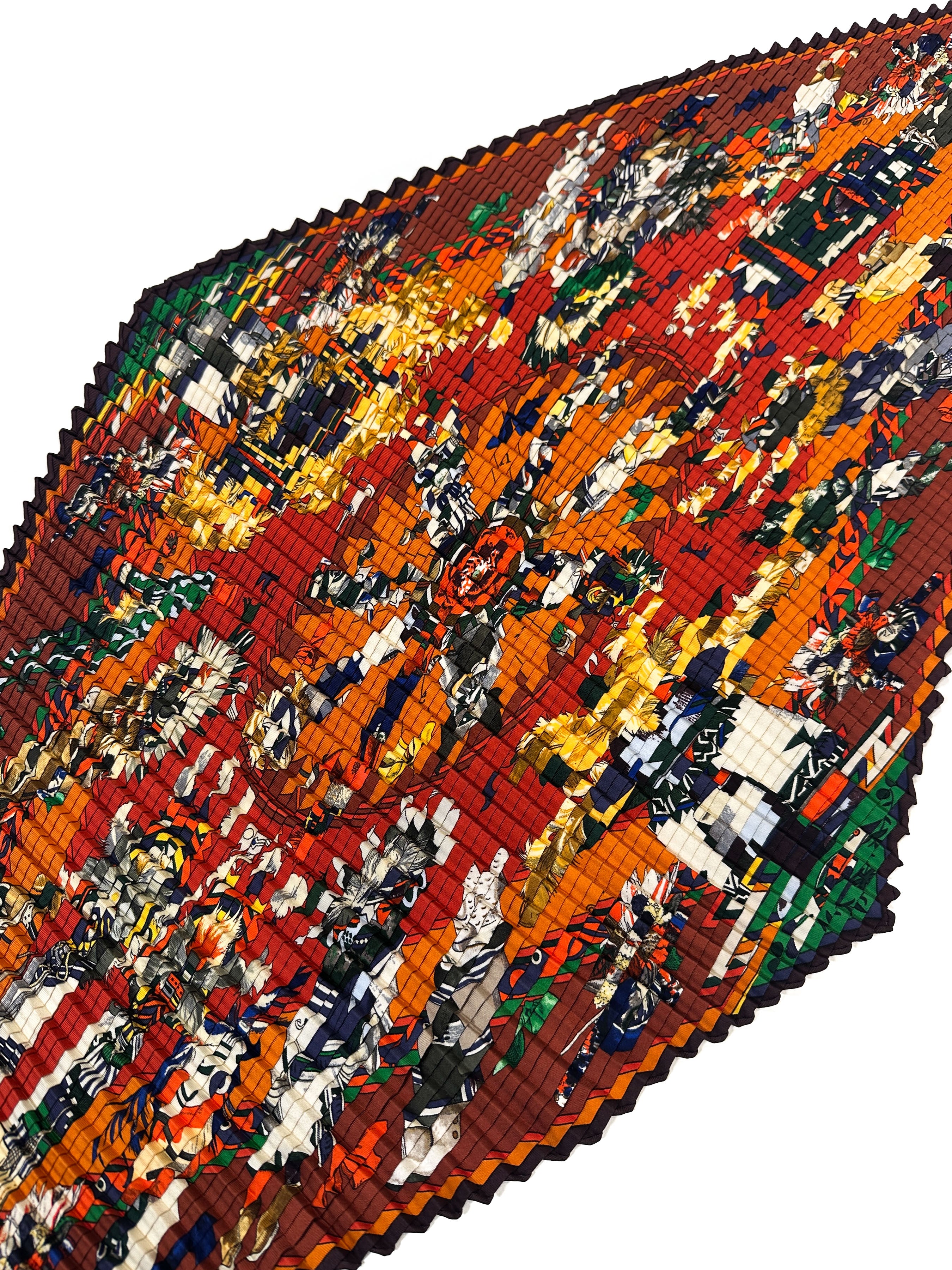 Hermès Kachinas Mosaic Plissé 90