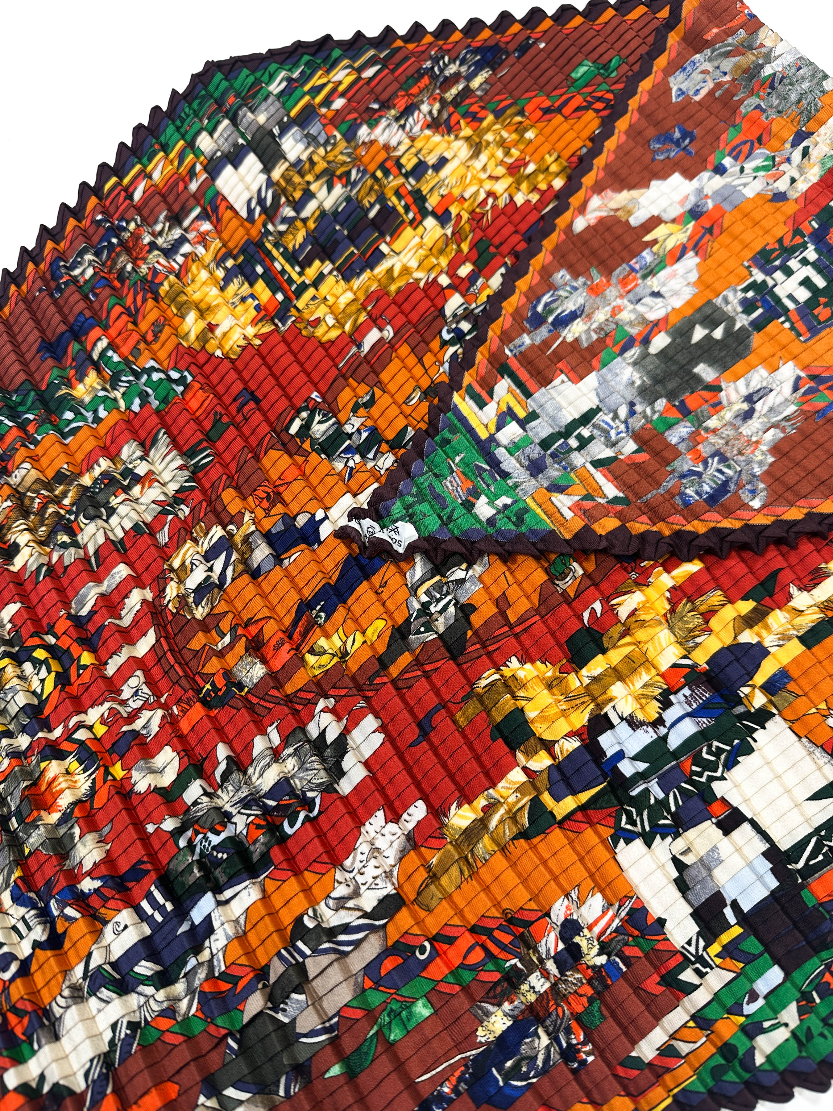 Hermès Kachinas Mosaic Plissé 90