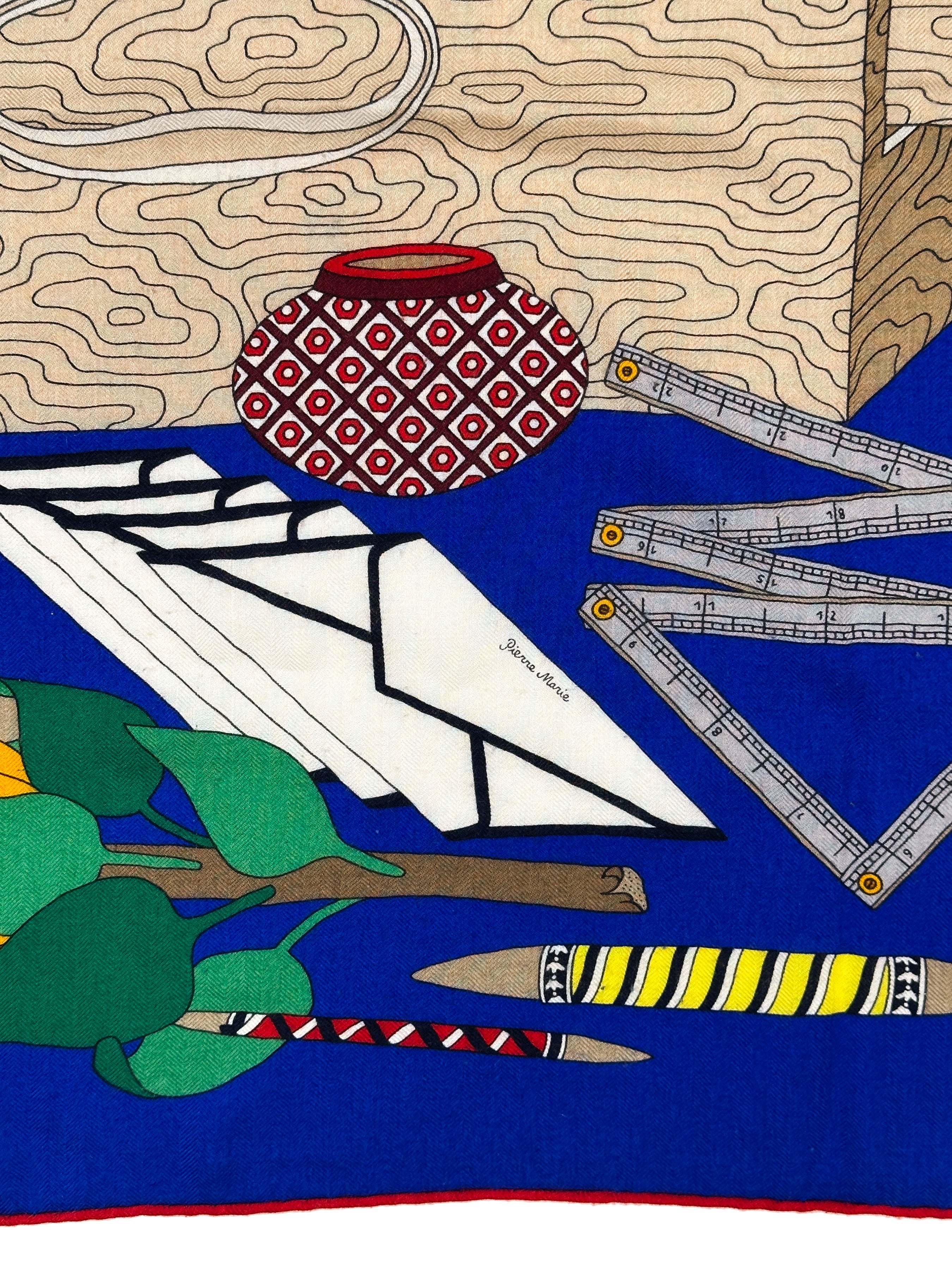 Hermès Les Trésors d'un Artiste Cashmere Silk 140