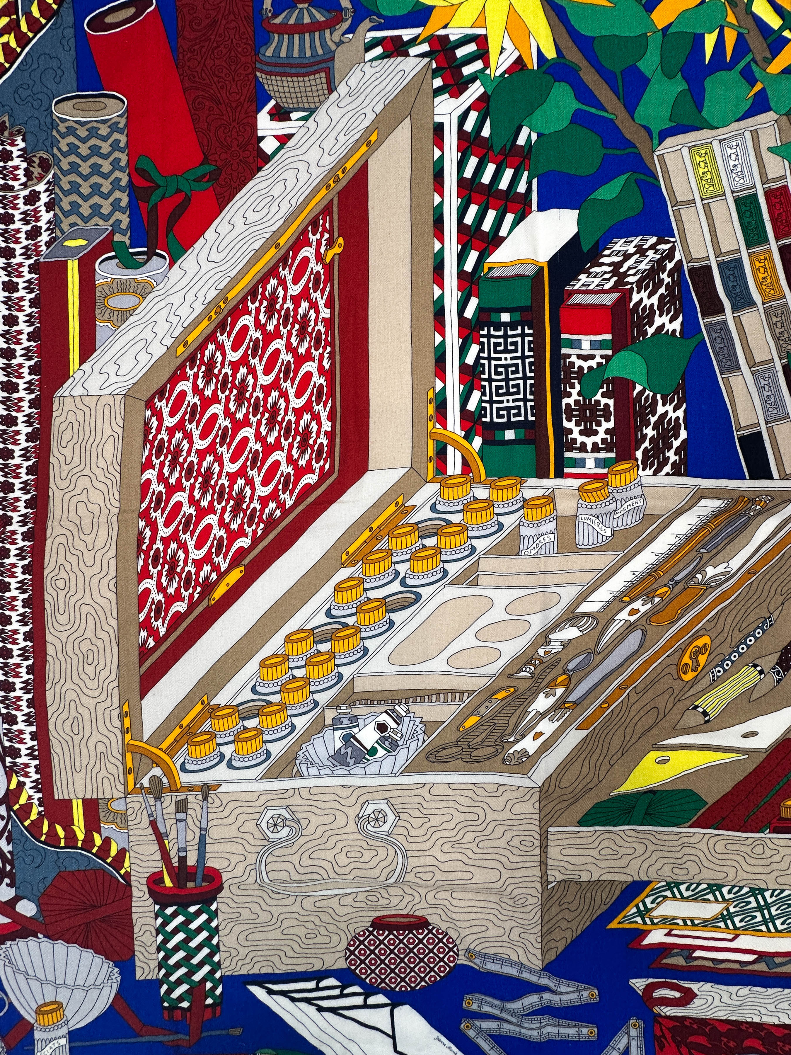 Hermès Les Trésors d'un Artiste Cashmere Silk 140