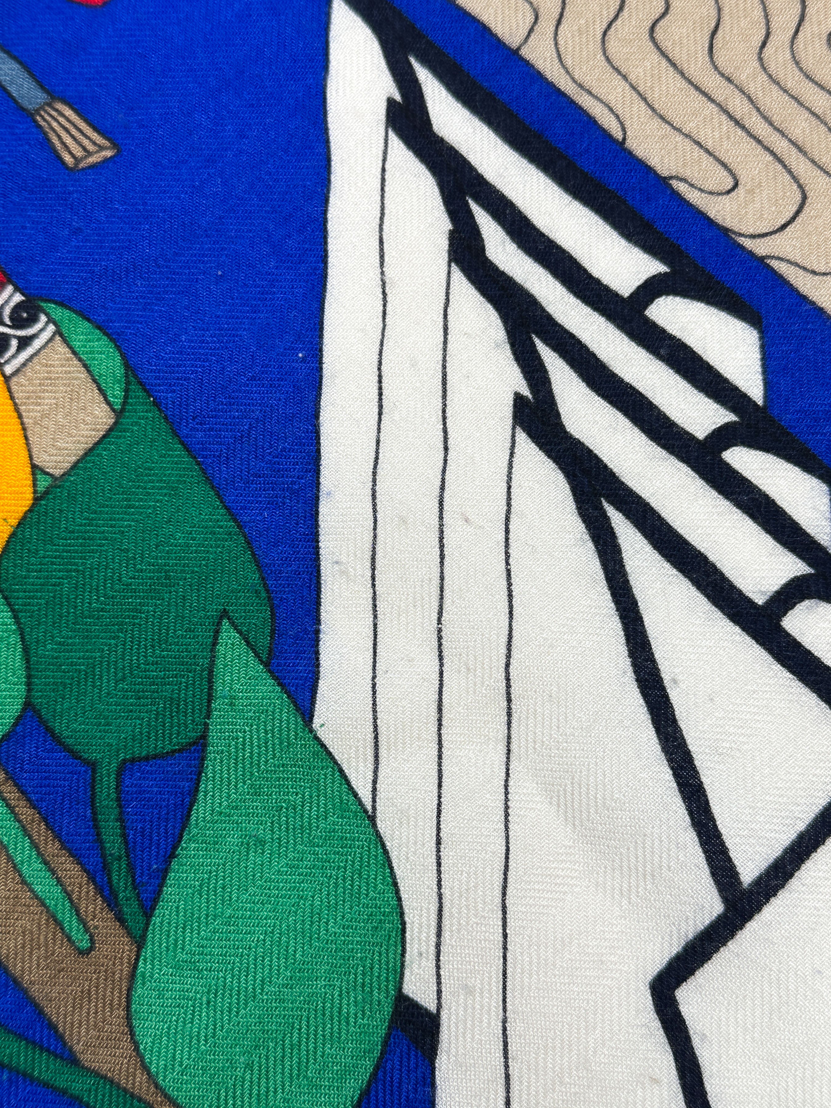 Hermès Les Trésors d'un Artiste Cashmere Silk 140