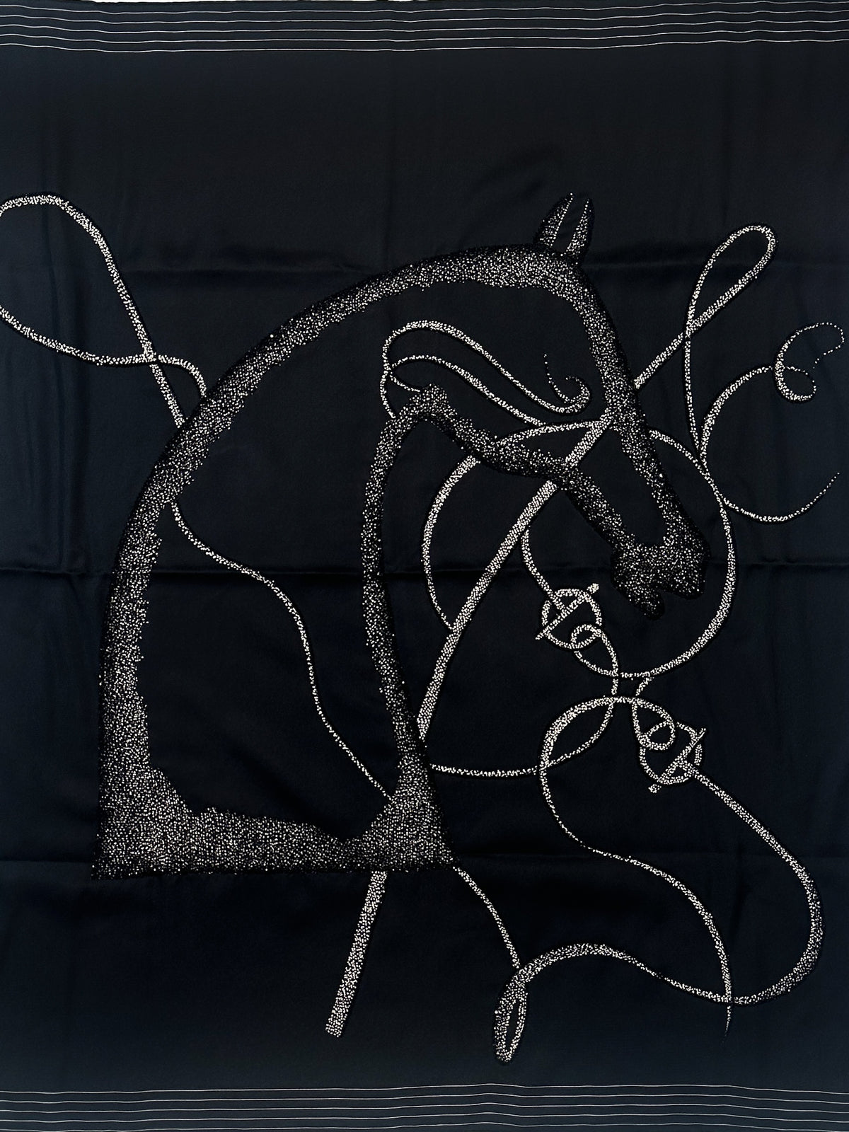 Hermès Cheval de Nuit Exceptional Beaded 90