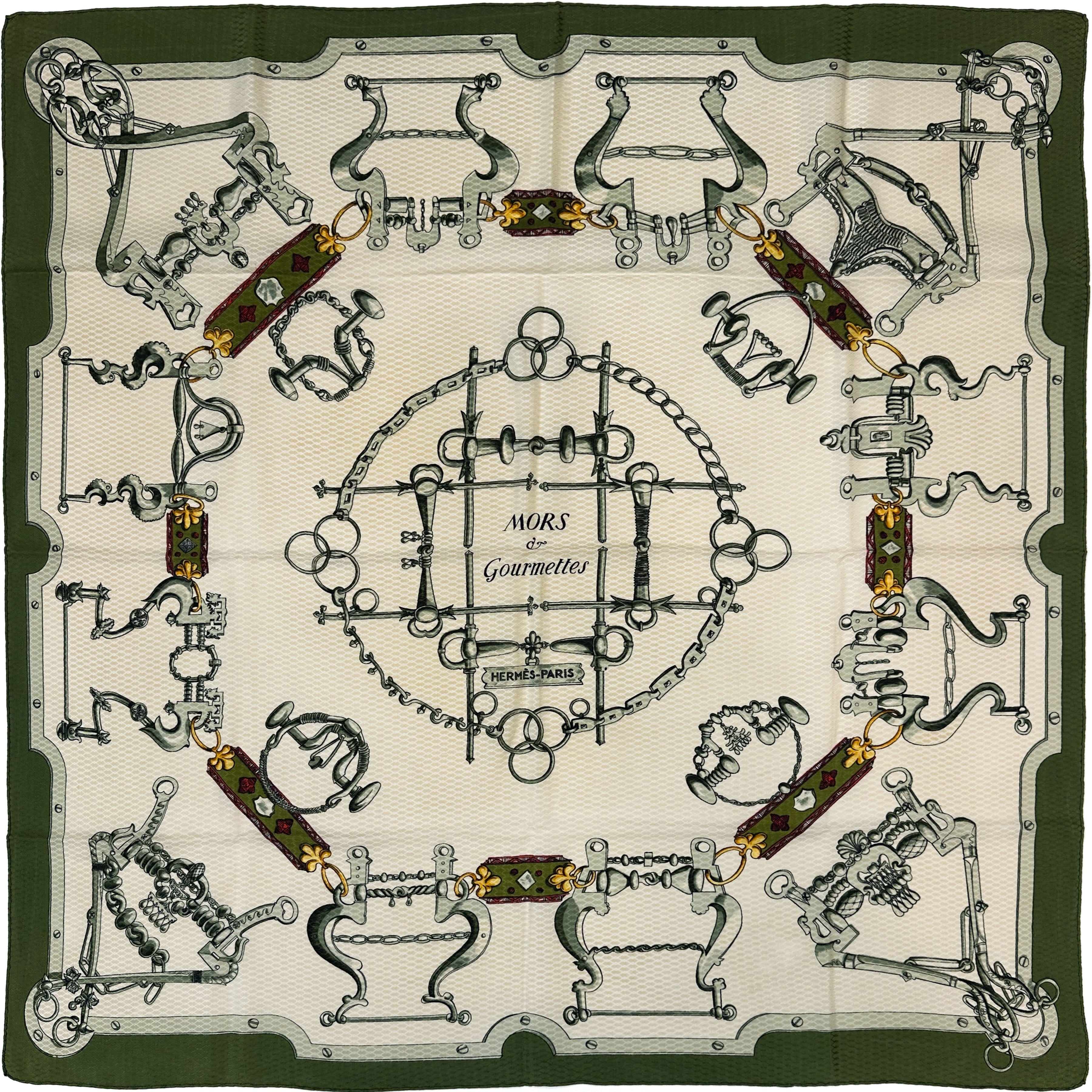 Hermès Mors et Gourmettes Jacquard 90