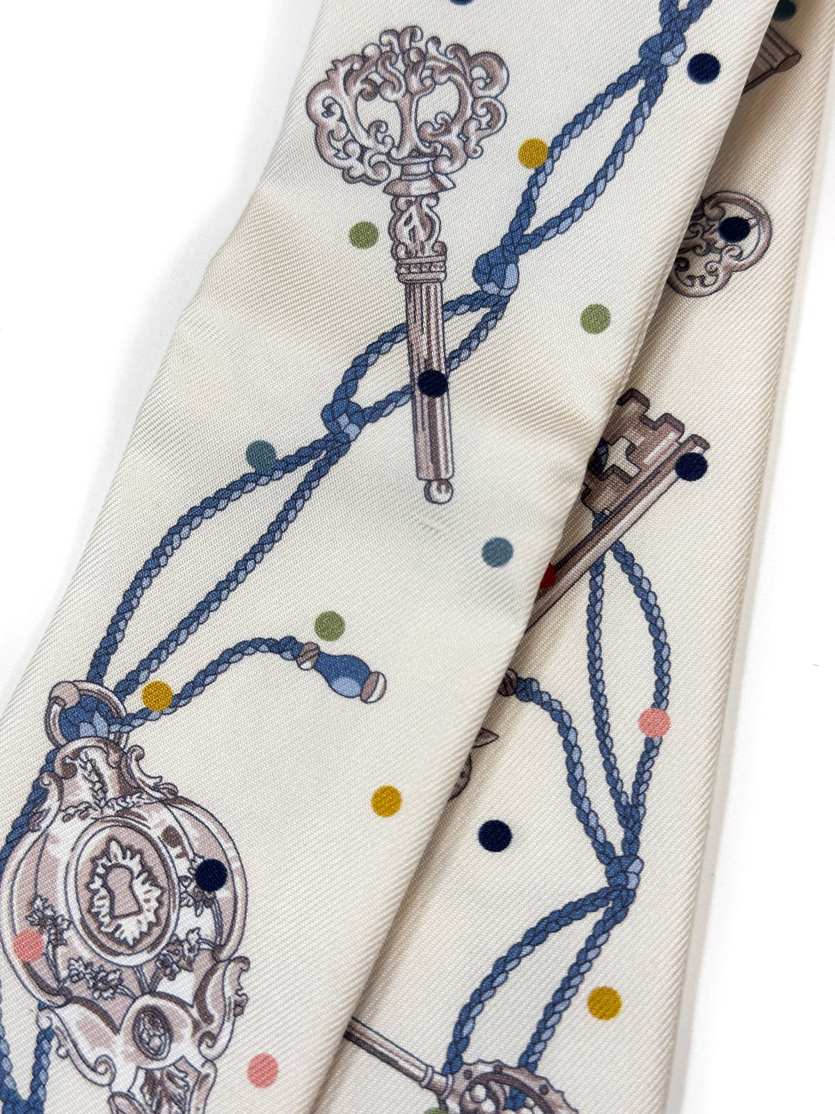 Hermès Les Cles au Pois Fringe Twilly