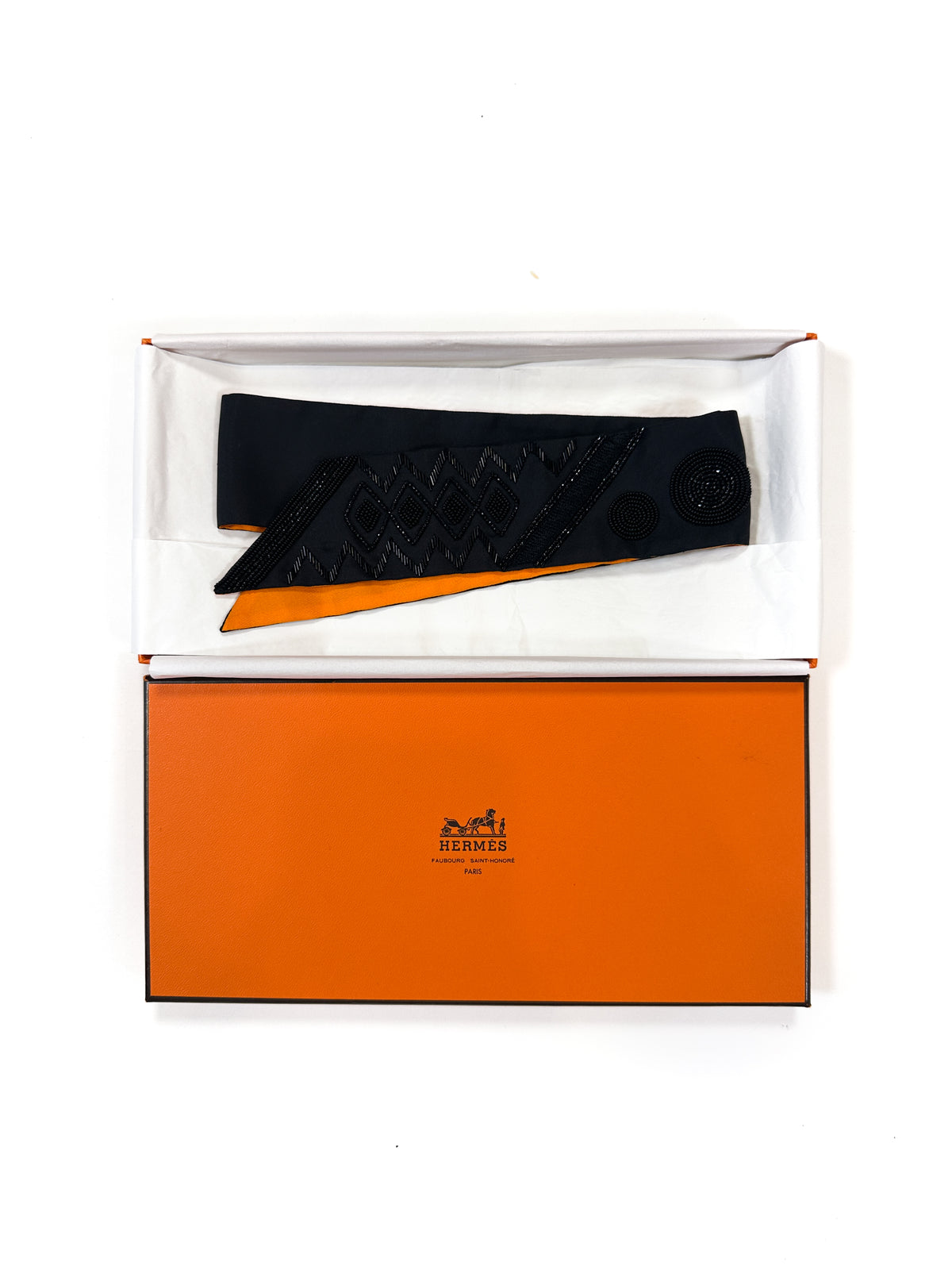 Hermès Exceptional Beaded Précieux Art Deco Twilly