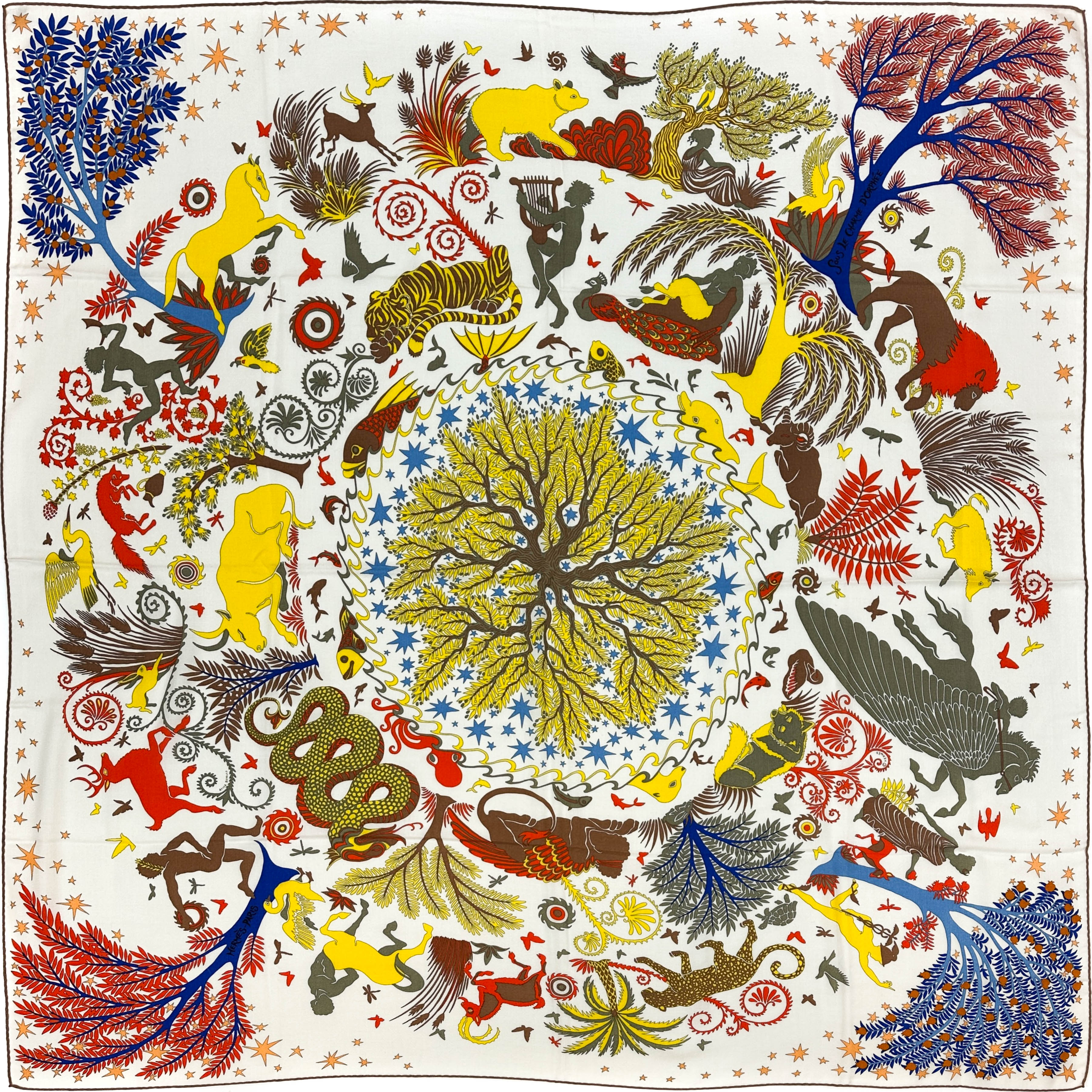 Hermès Sous le Charme d'Orphee Cashmere Silk 140