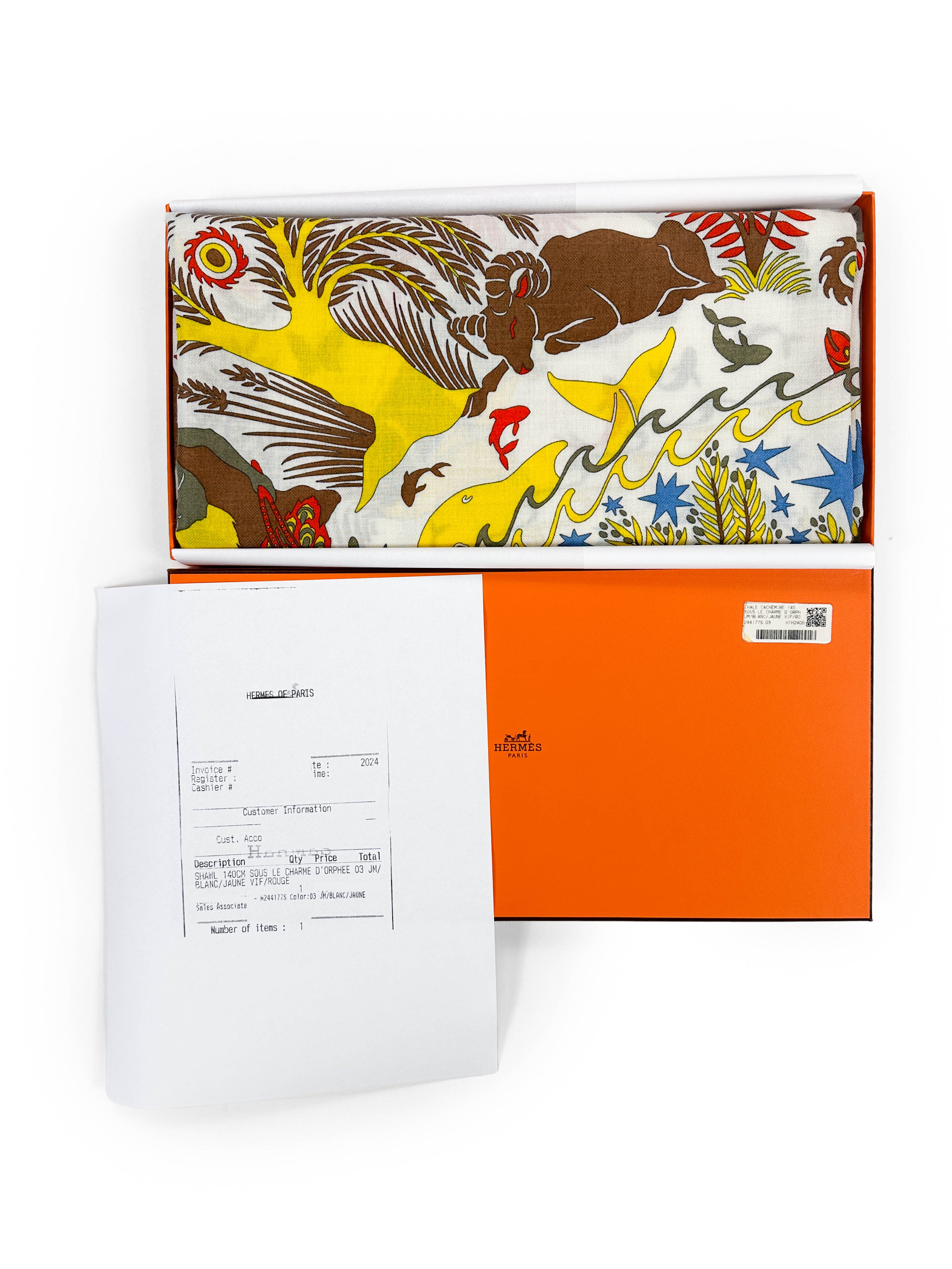 Hermès Sous le Charme d'Orphee Cashmere Silk 140
