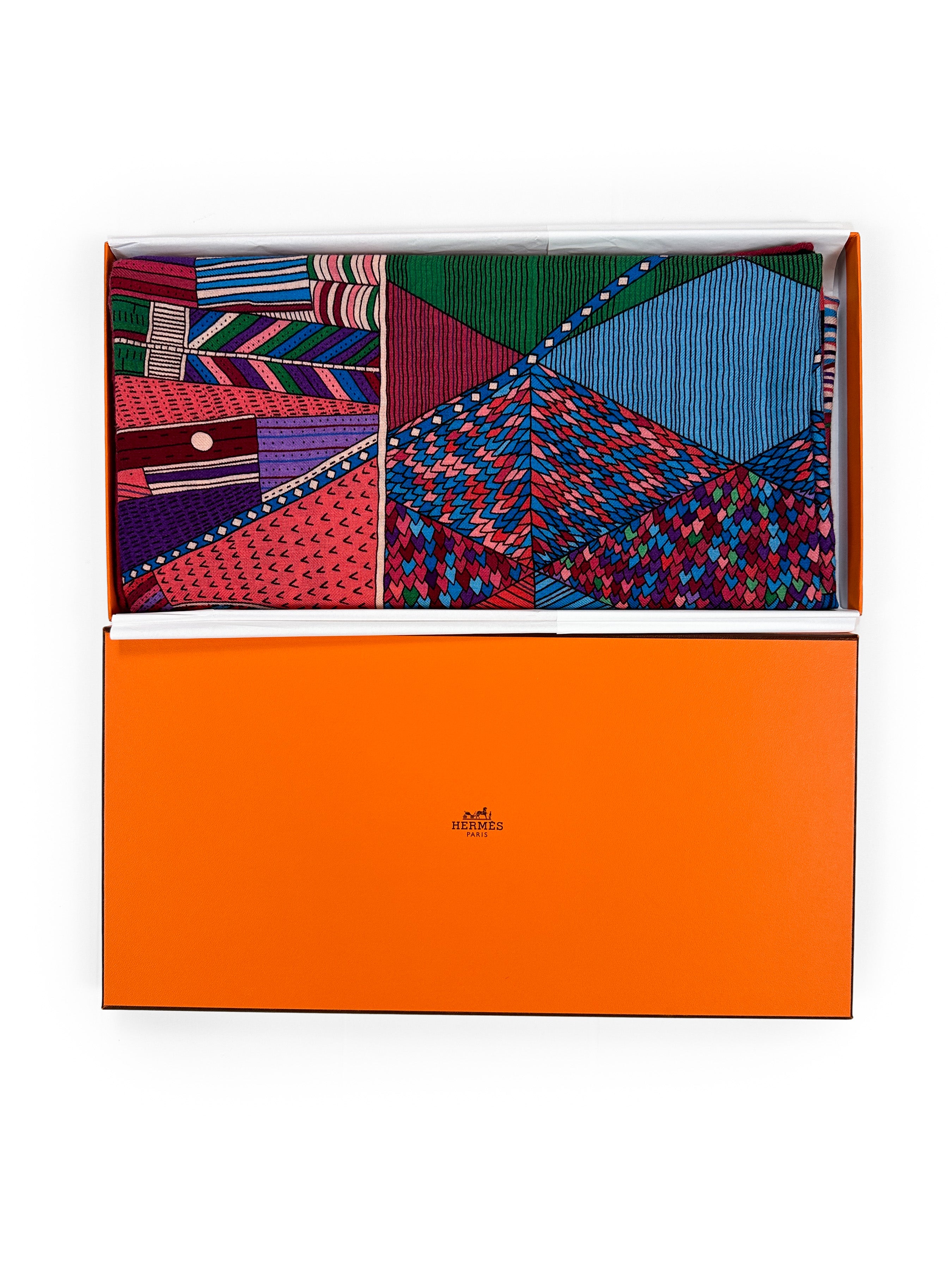 Hermès Patchwork Horse Cashmere Silk 140