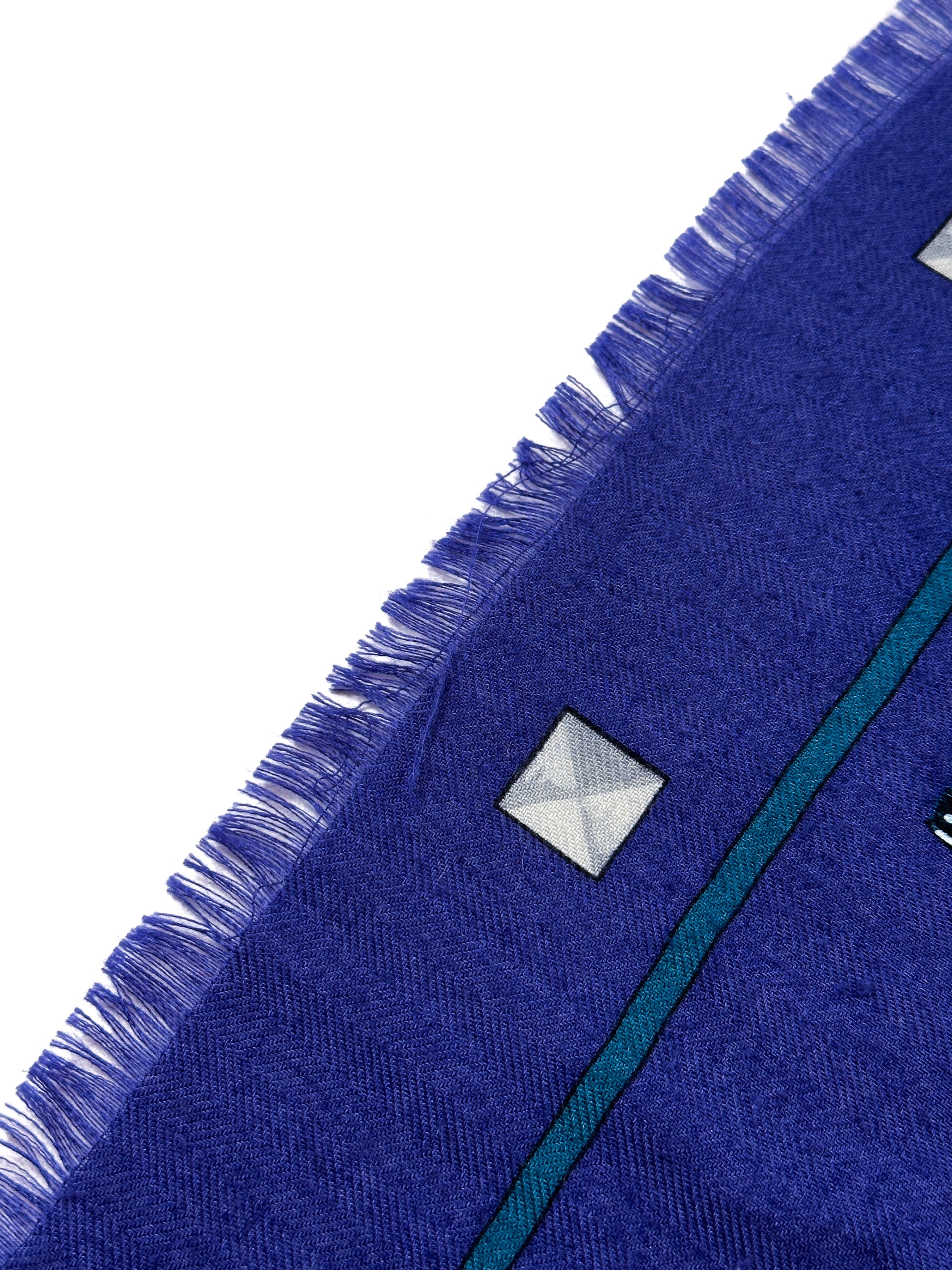 Hermès Les Cles Fringe Cashmere Silk 90