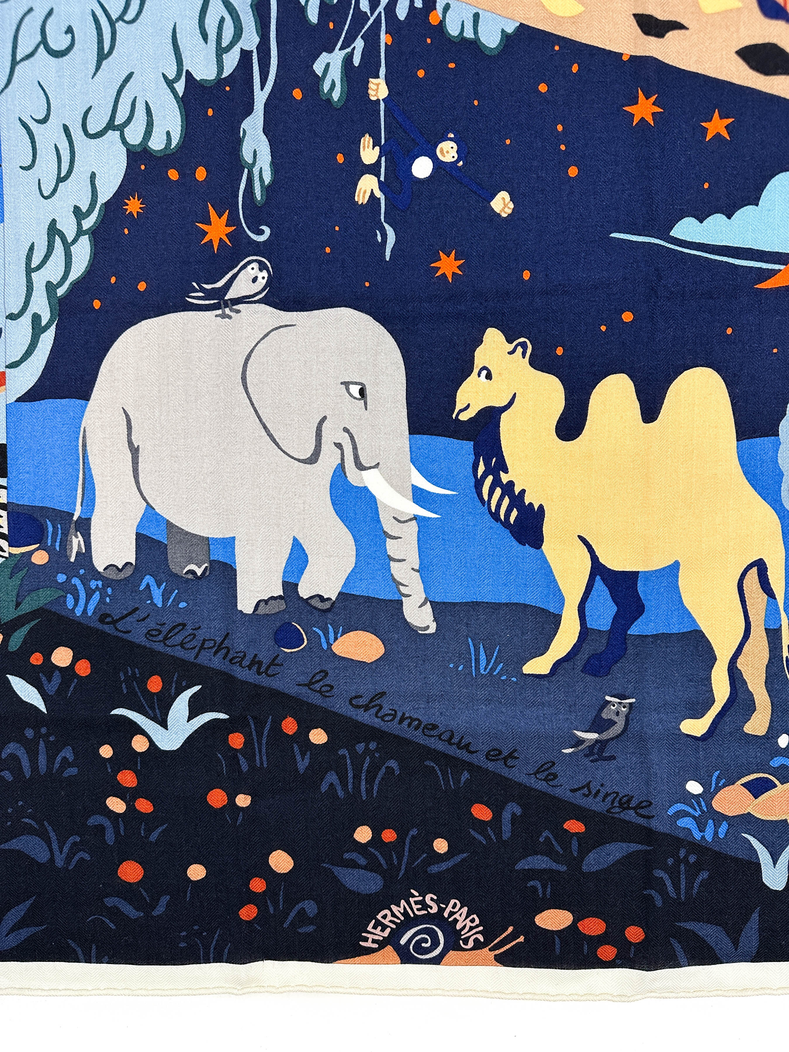 Hermès Le Livre d'Esope Cashmere Silk 140