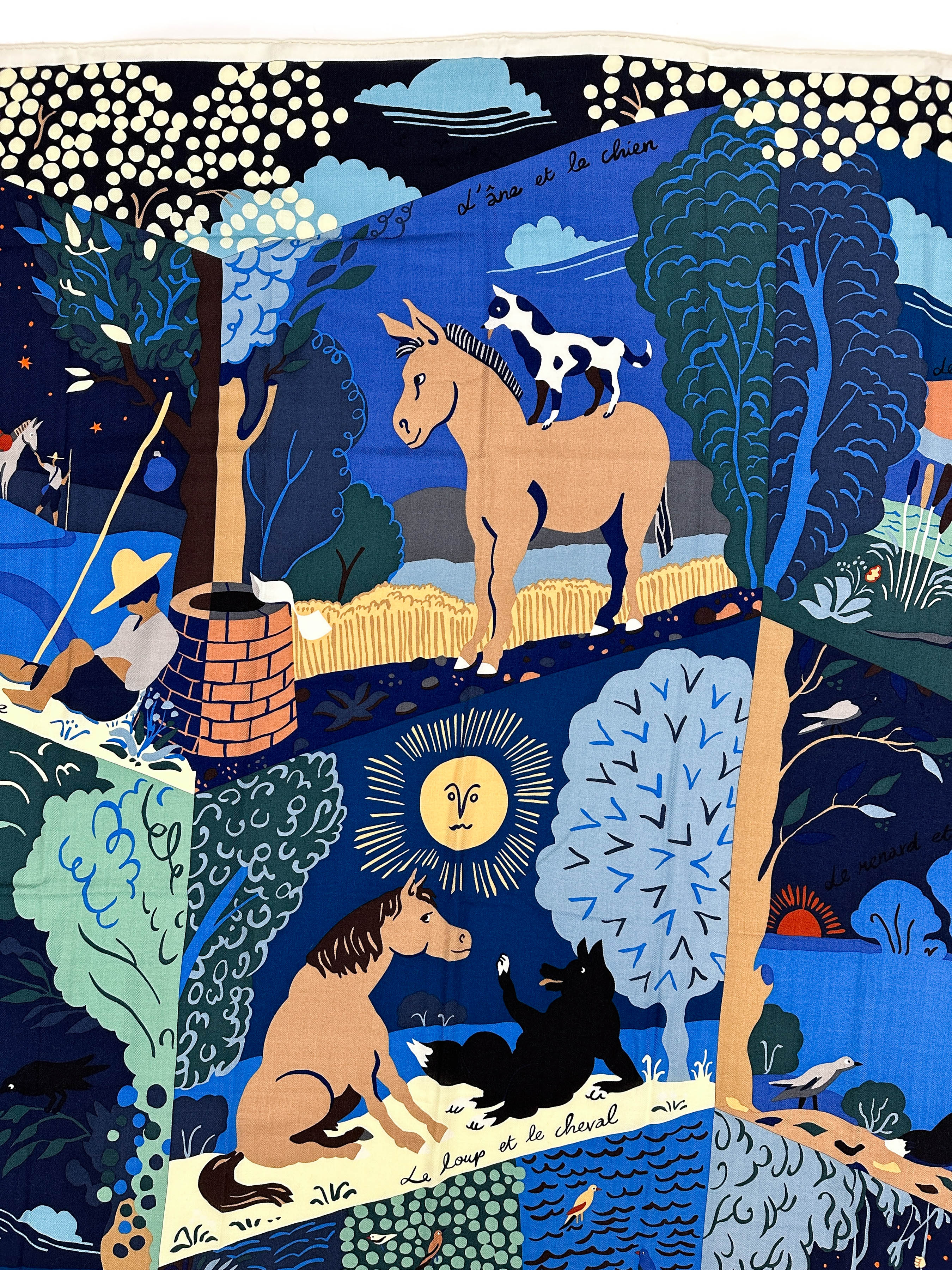 Hermès Le Livre d'Esope Cashmere Silk 140