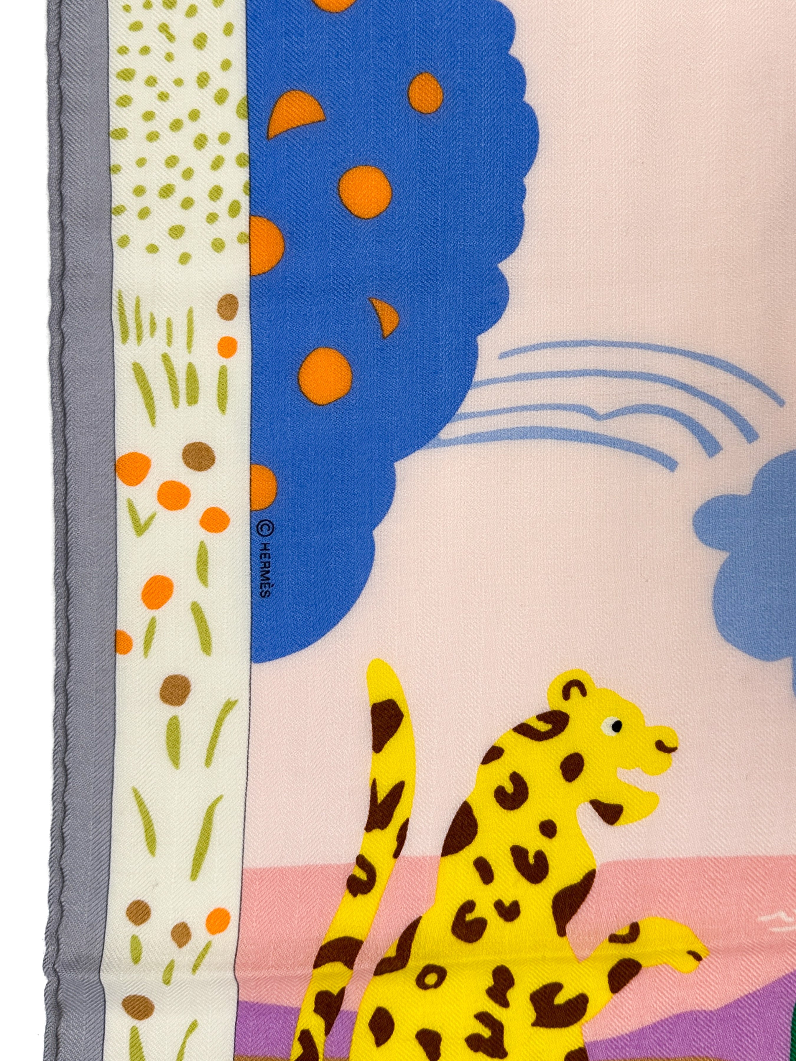 Hermès Le Livre d'Esope Cashmere Silk 140