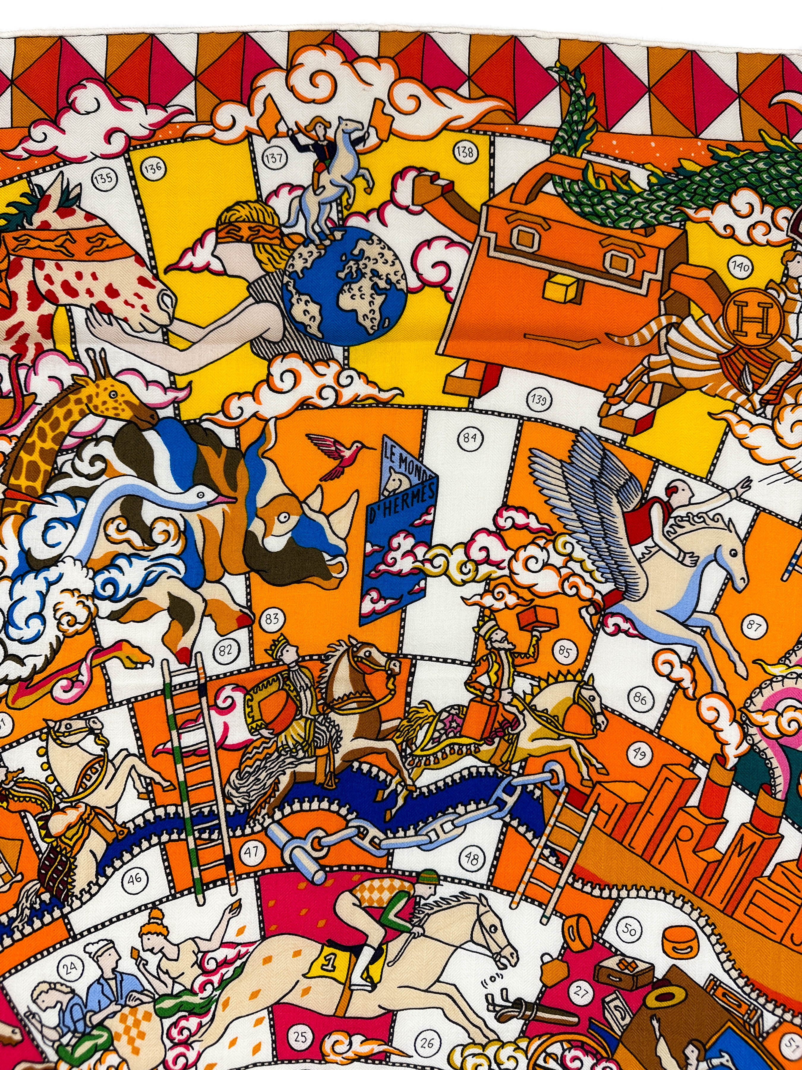 Hermès L'Epopée d'Hermès Cashmere Silk 140