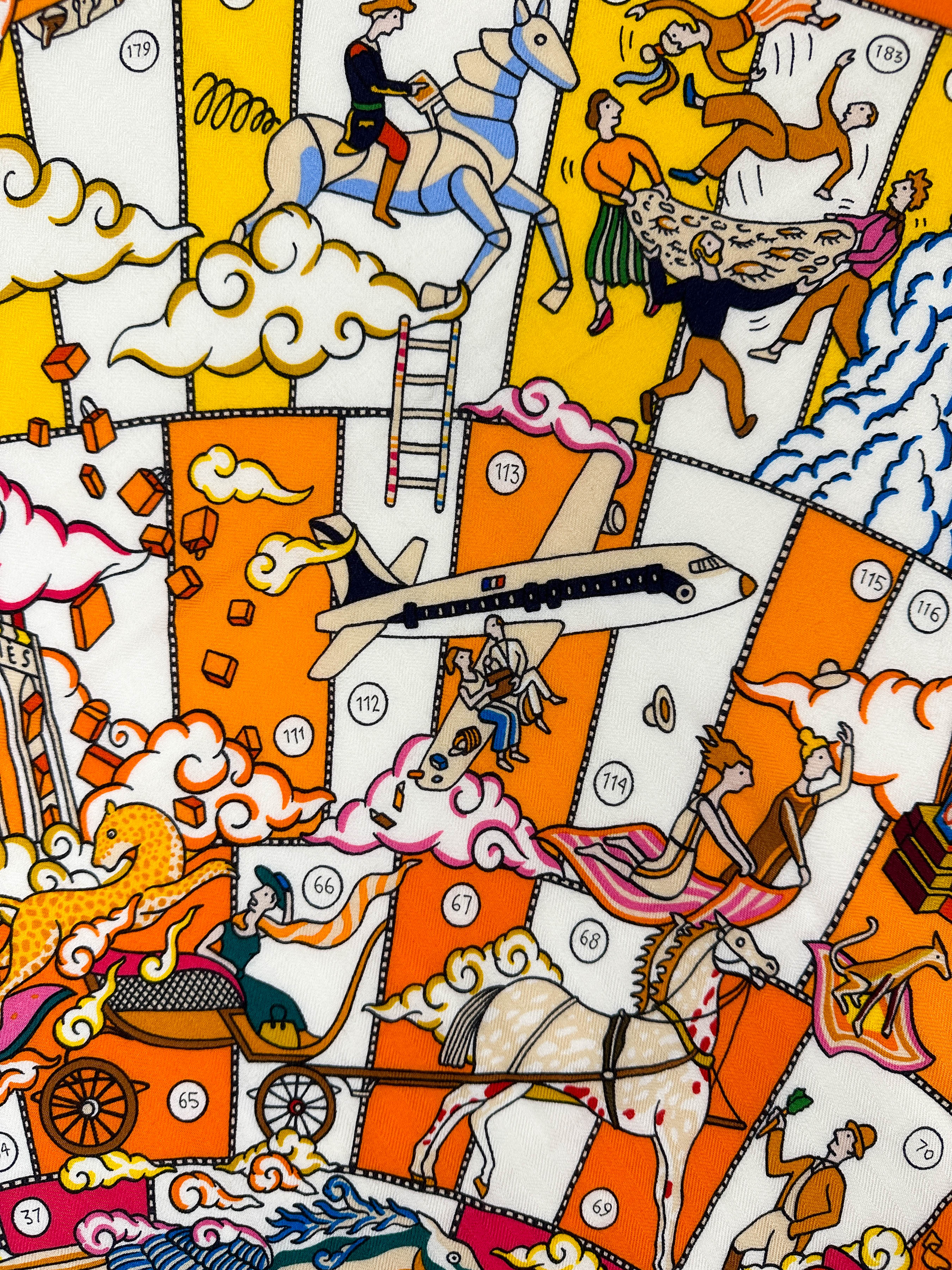エルメス HERMES スカーフL'Epopee d'Hermes【安心鑑定付】 Hermès L'Epopée d'Hermès Cashmere Silk 140