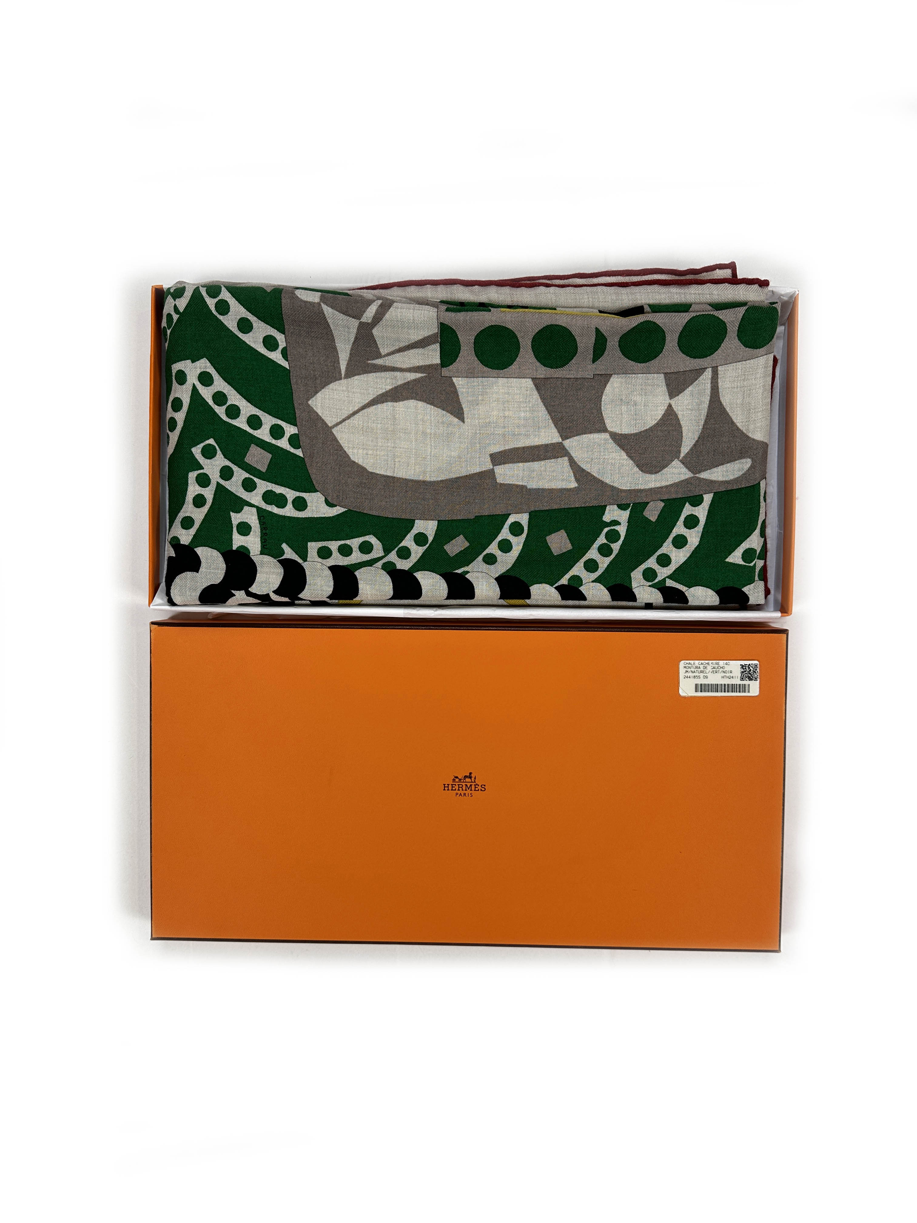 Hermès Montura de Gaucho Cashmere Silk 140