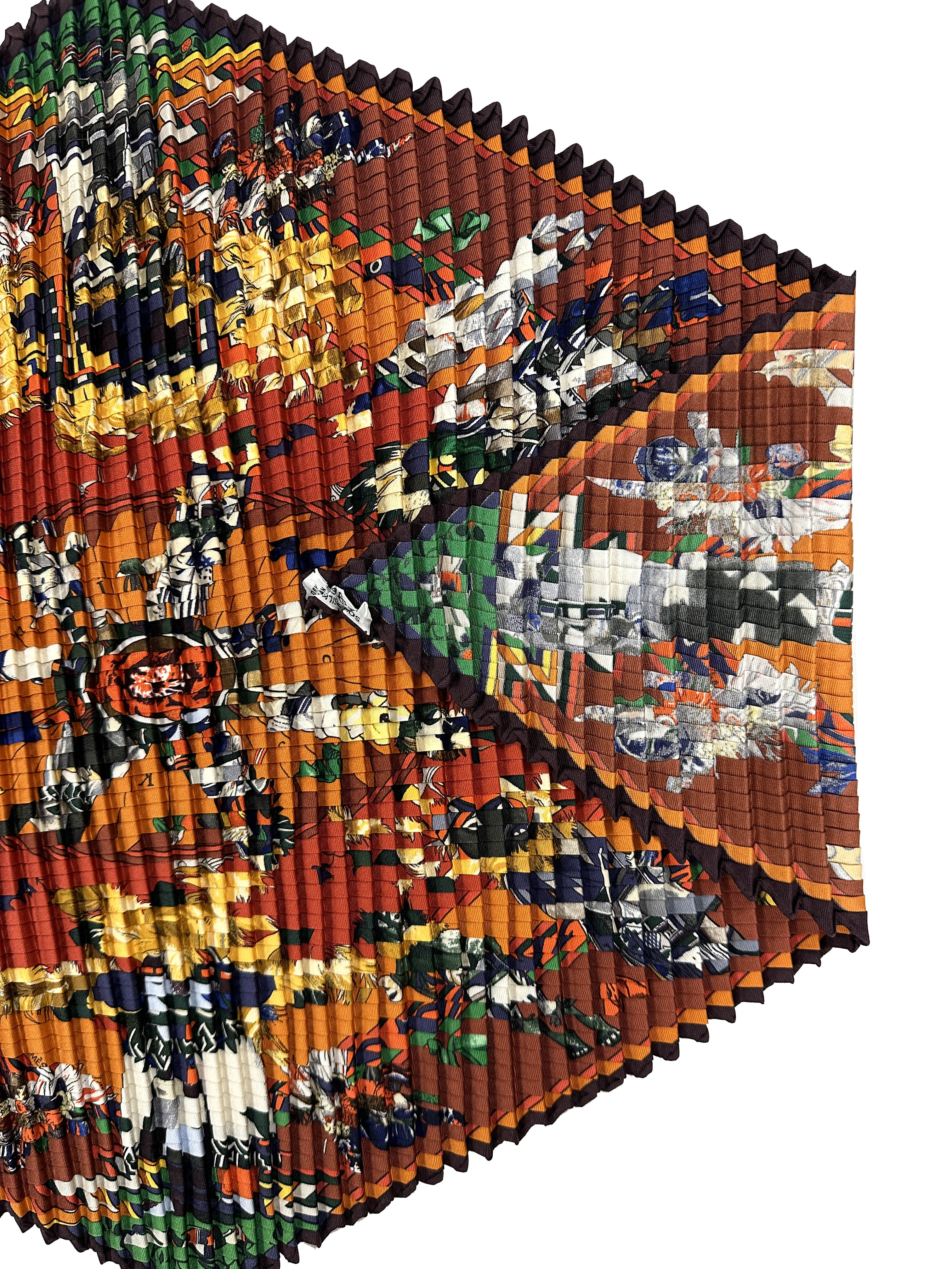 Hermès Kachinas Mosaic Plissé 90