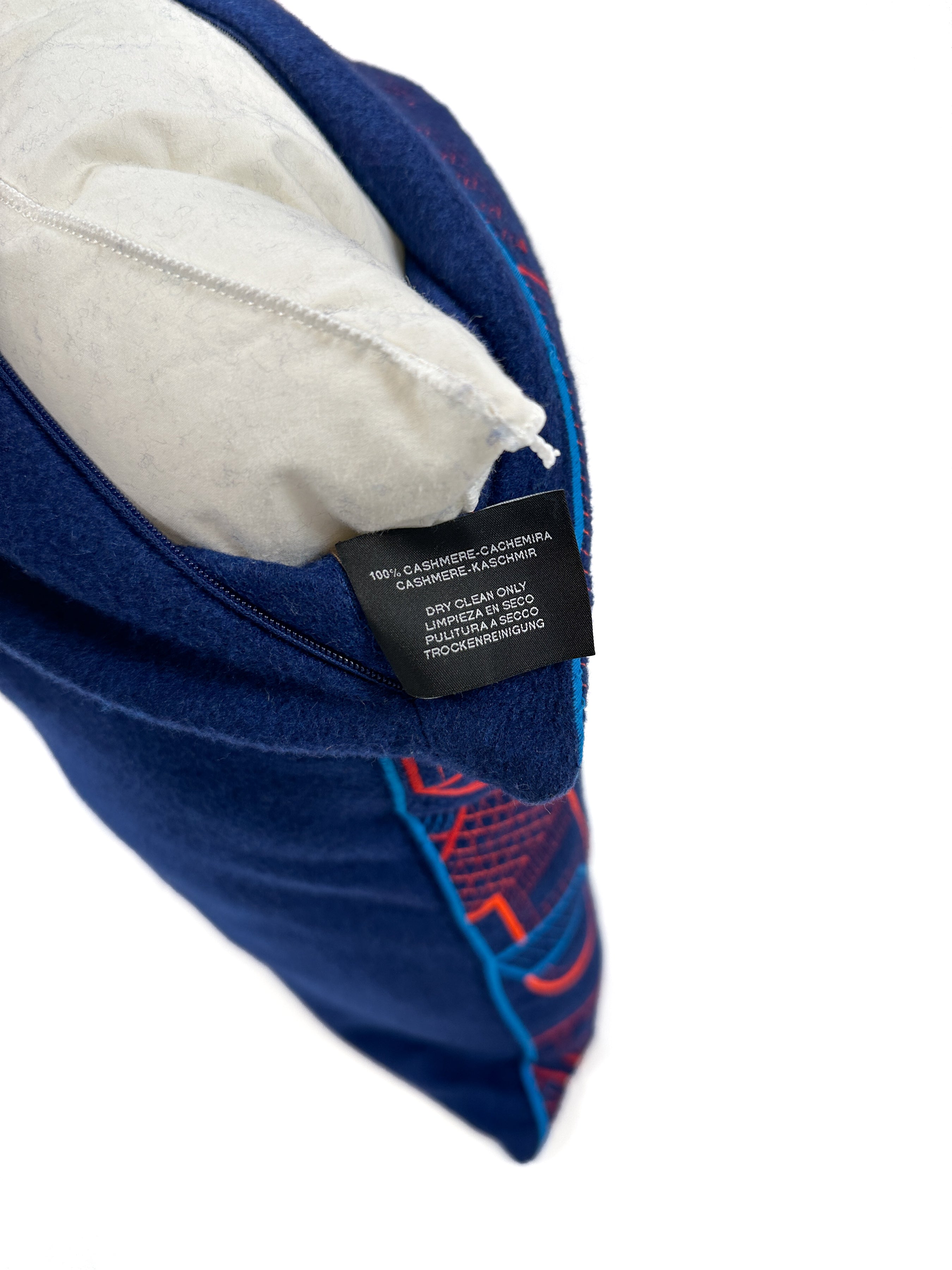 Hermès Les Cavaliers Embroidered Cashmere Pillow