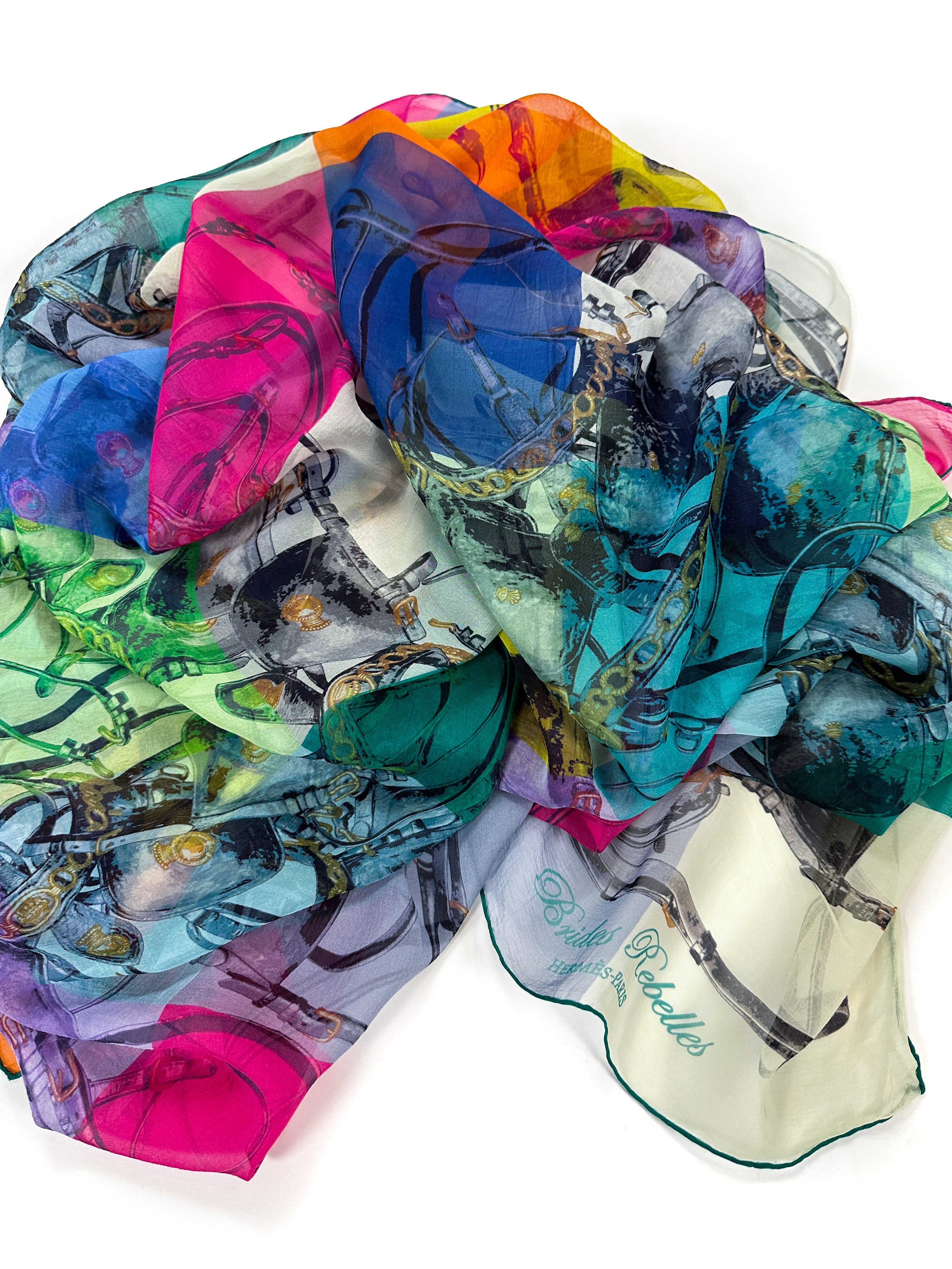 Hermès Brides Rebelles Mousseline 140