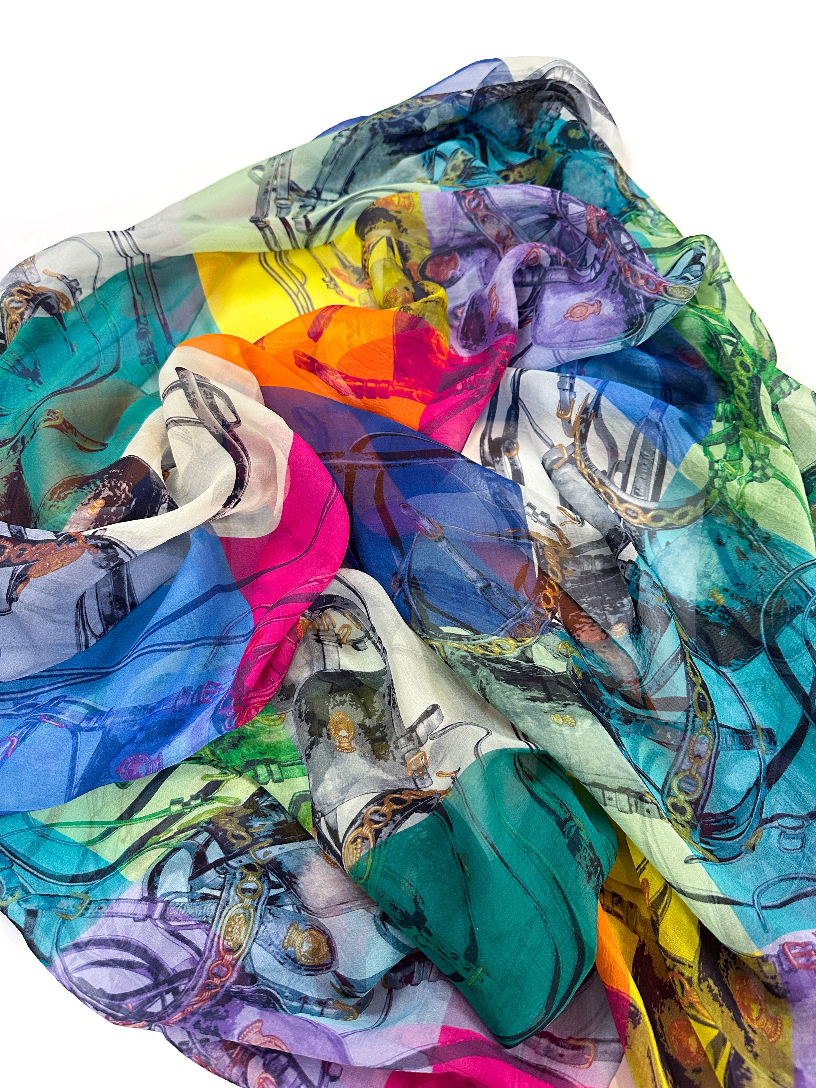 Hermès Brides Rebelles Mousseline 140