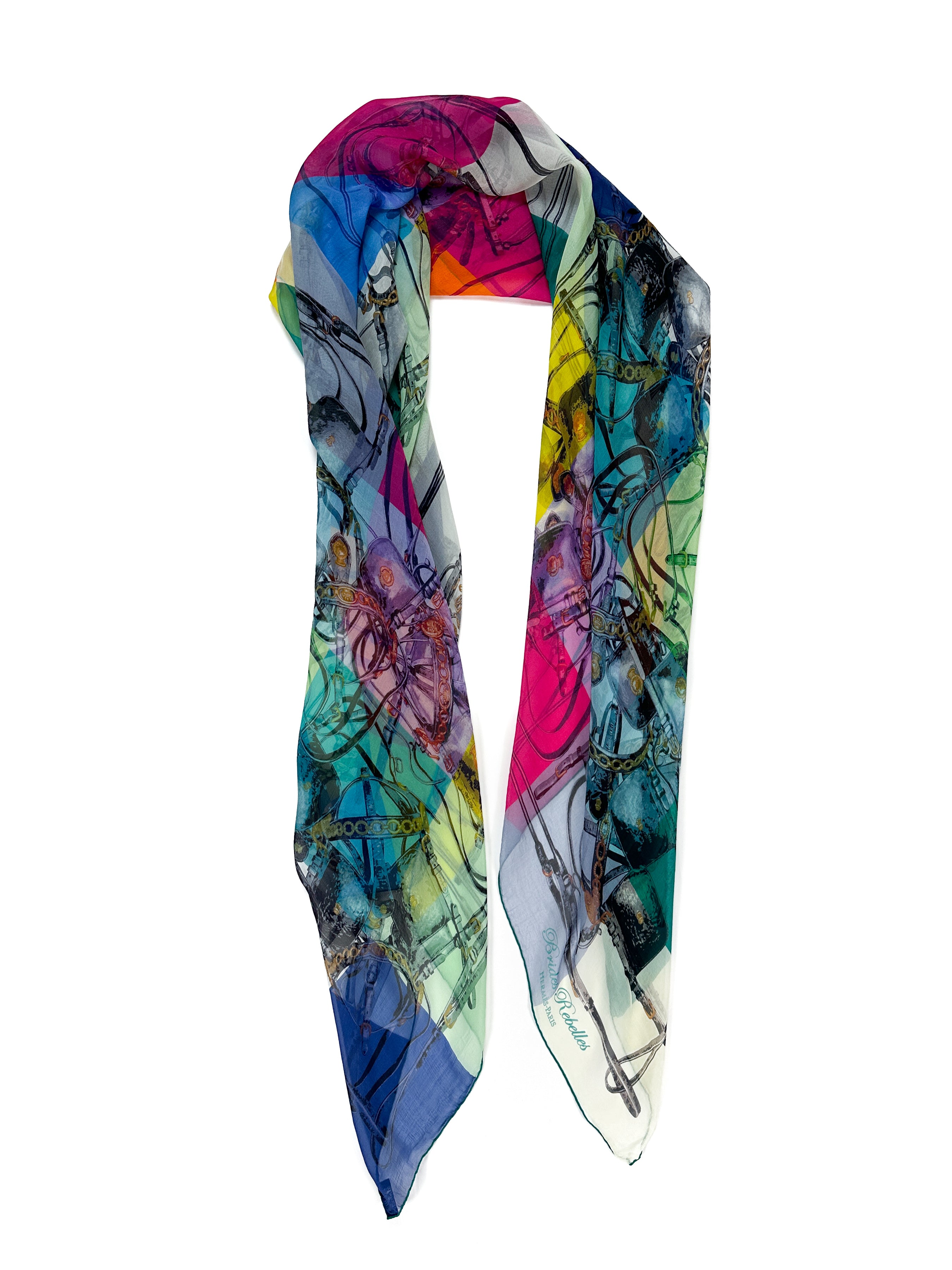 Hermès Brides Rebelles Mousseline 140