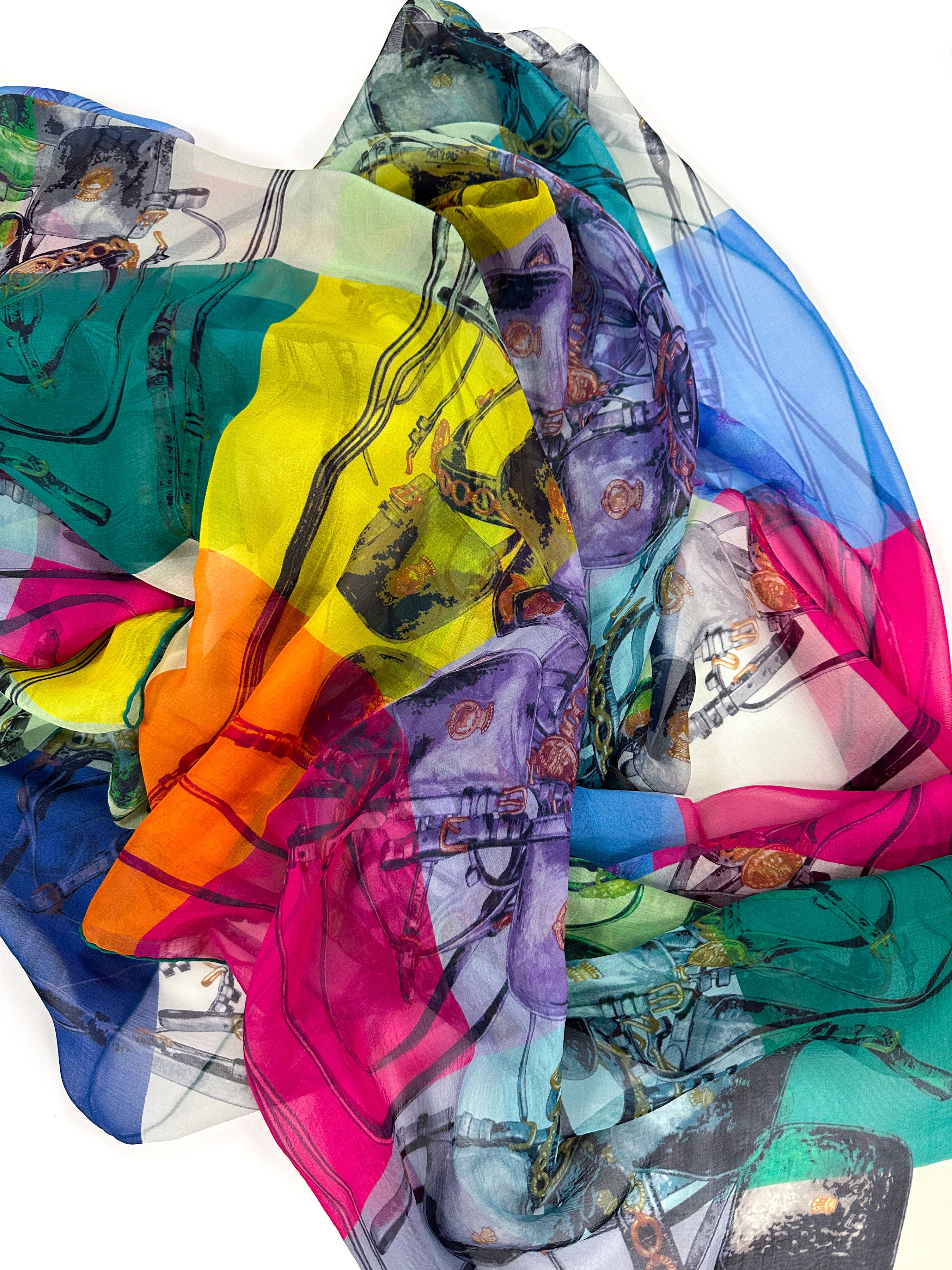 Hermès Brides Rebelles Mousseline 140