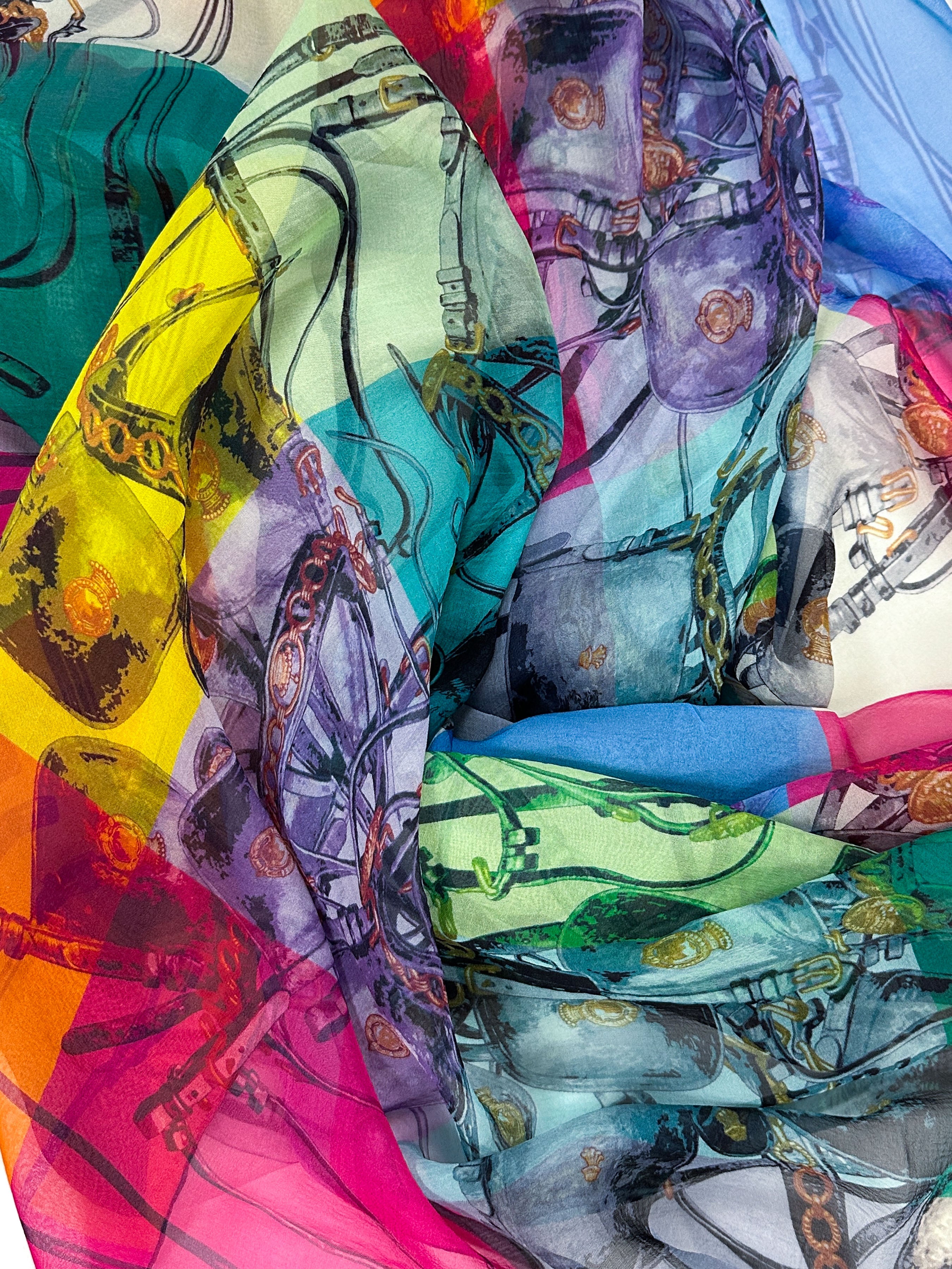 Hermès Brides Rebelles Mousseline 140