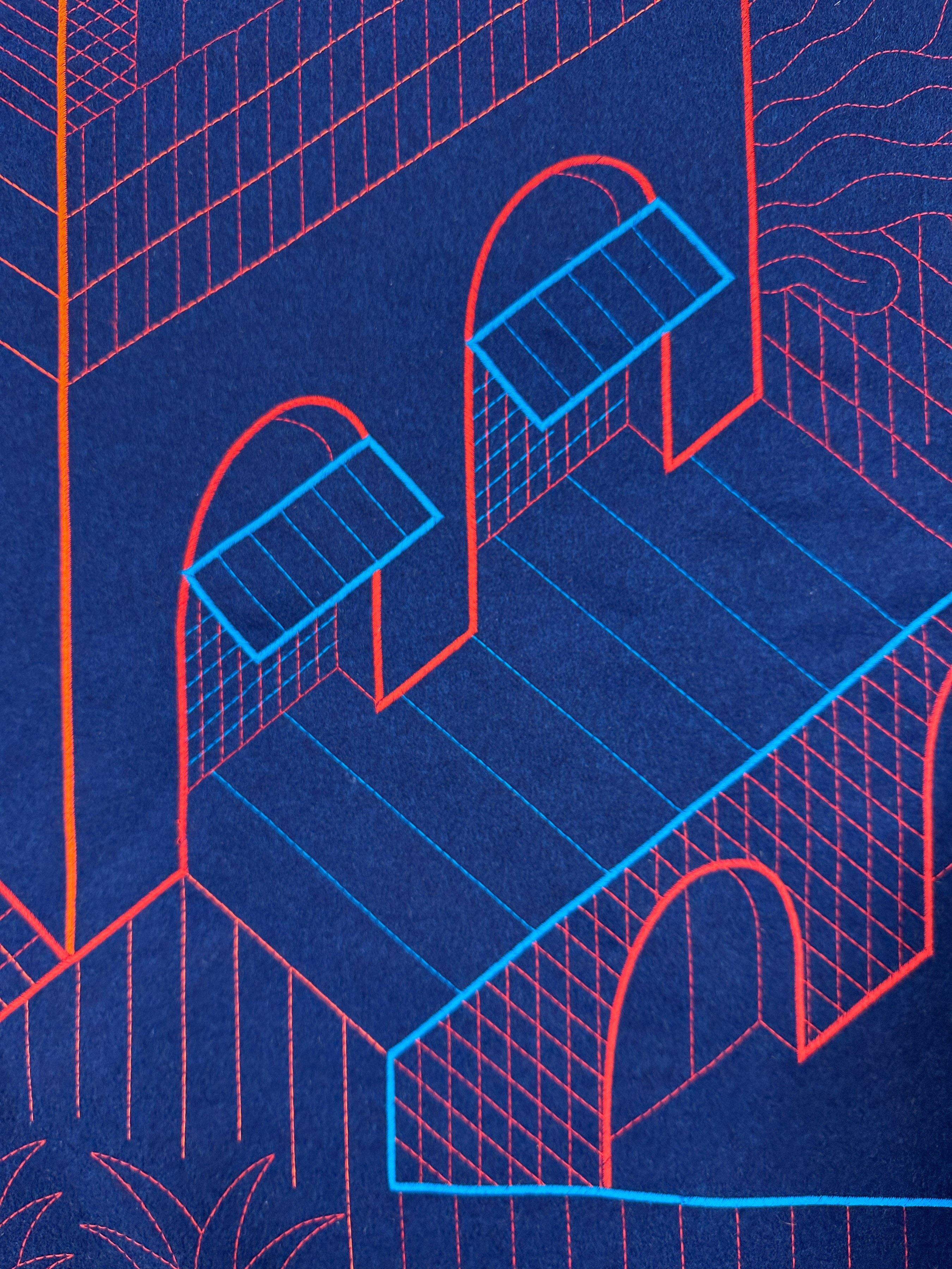 Hermès Les Cavaliers Embroidered Cashmere Blanket