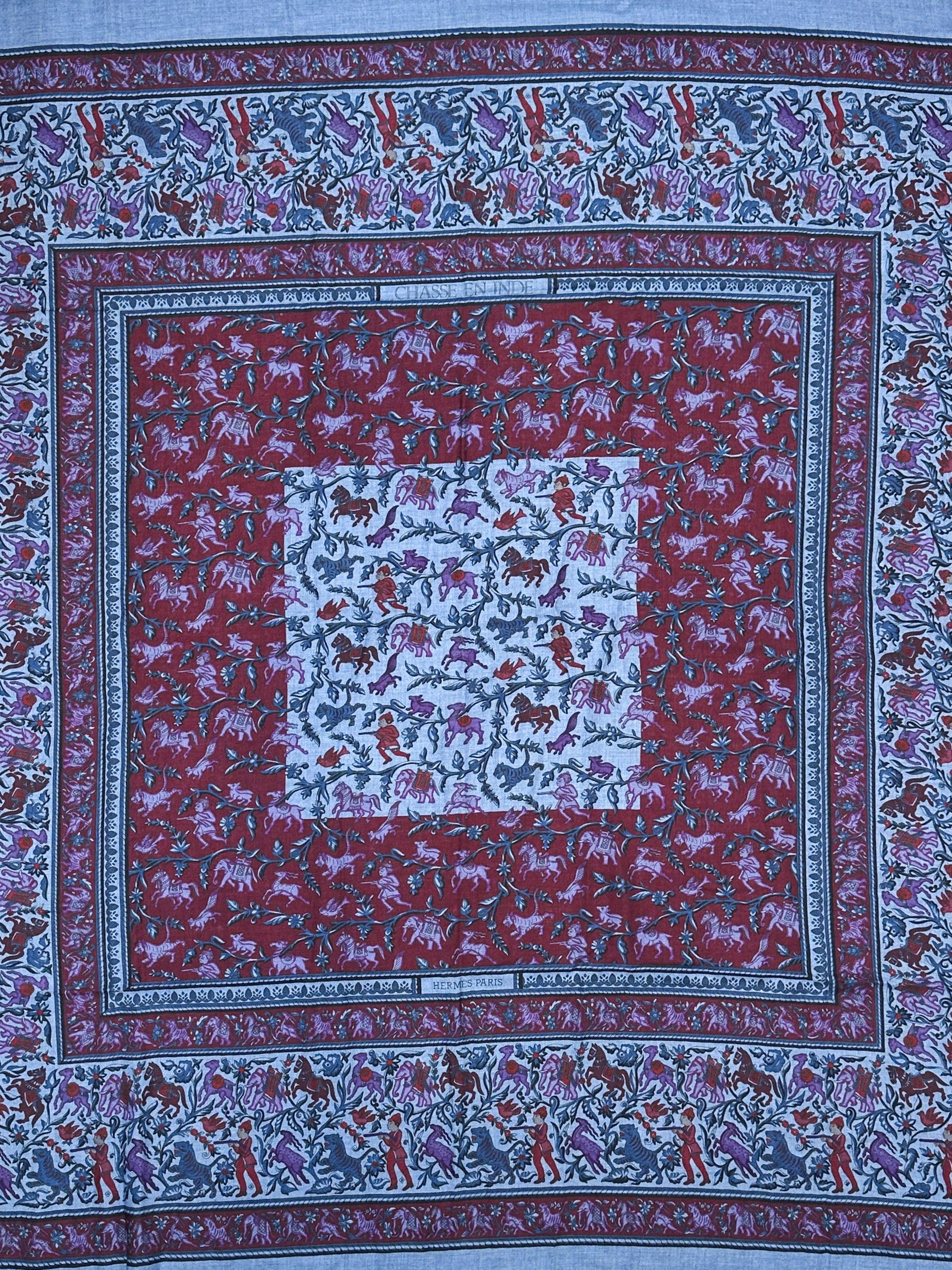 Hermès Chasse en Inde Cashmere Silk 140