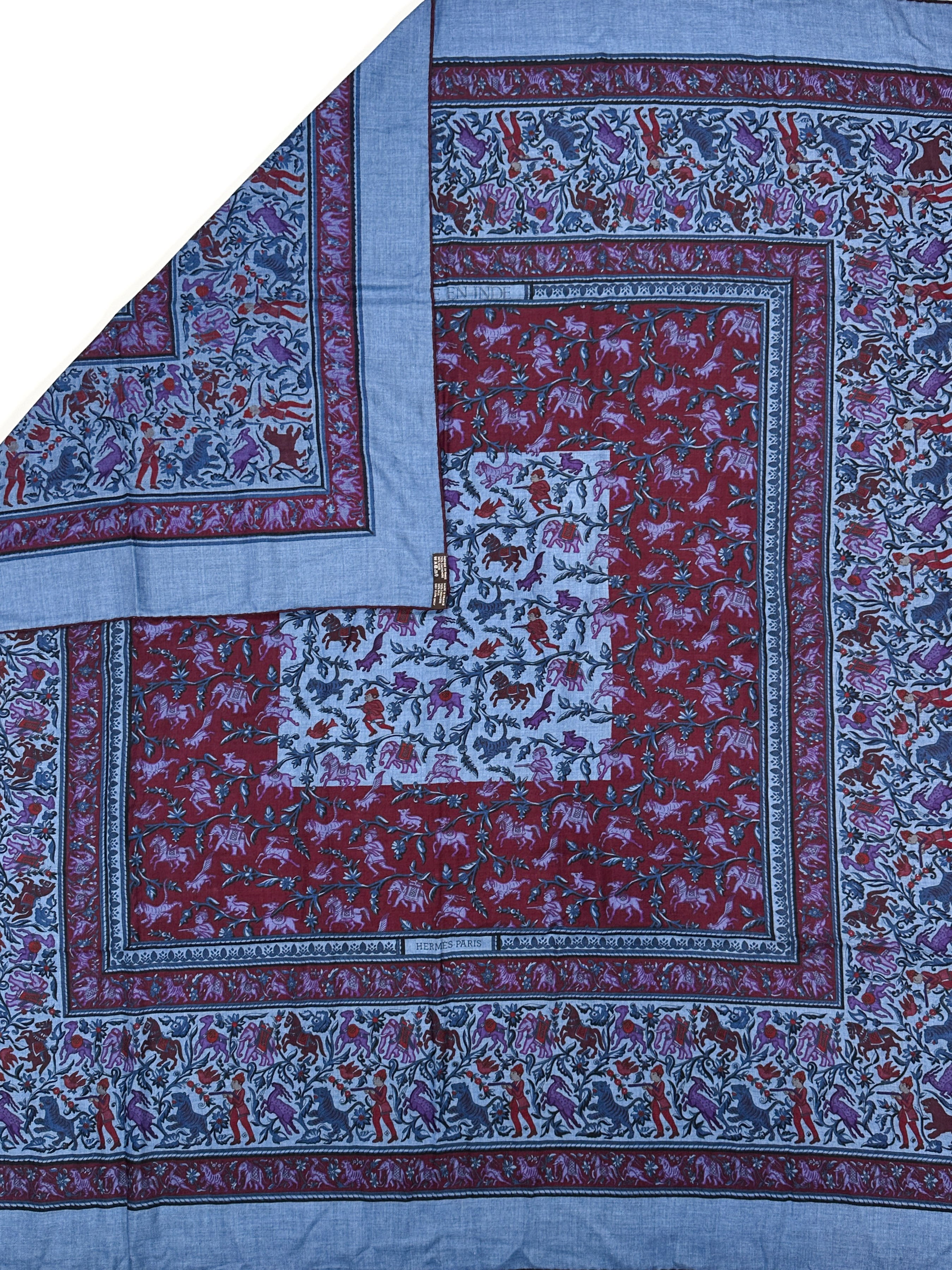 Hermès Chasse en Inde Cashmere Silk 140