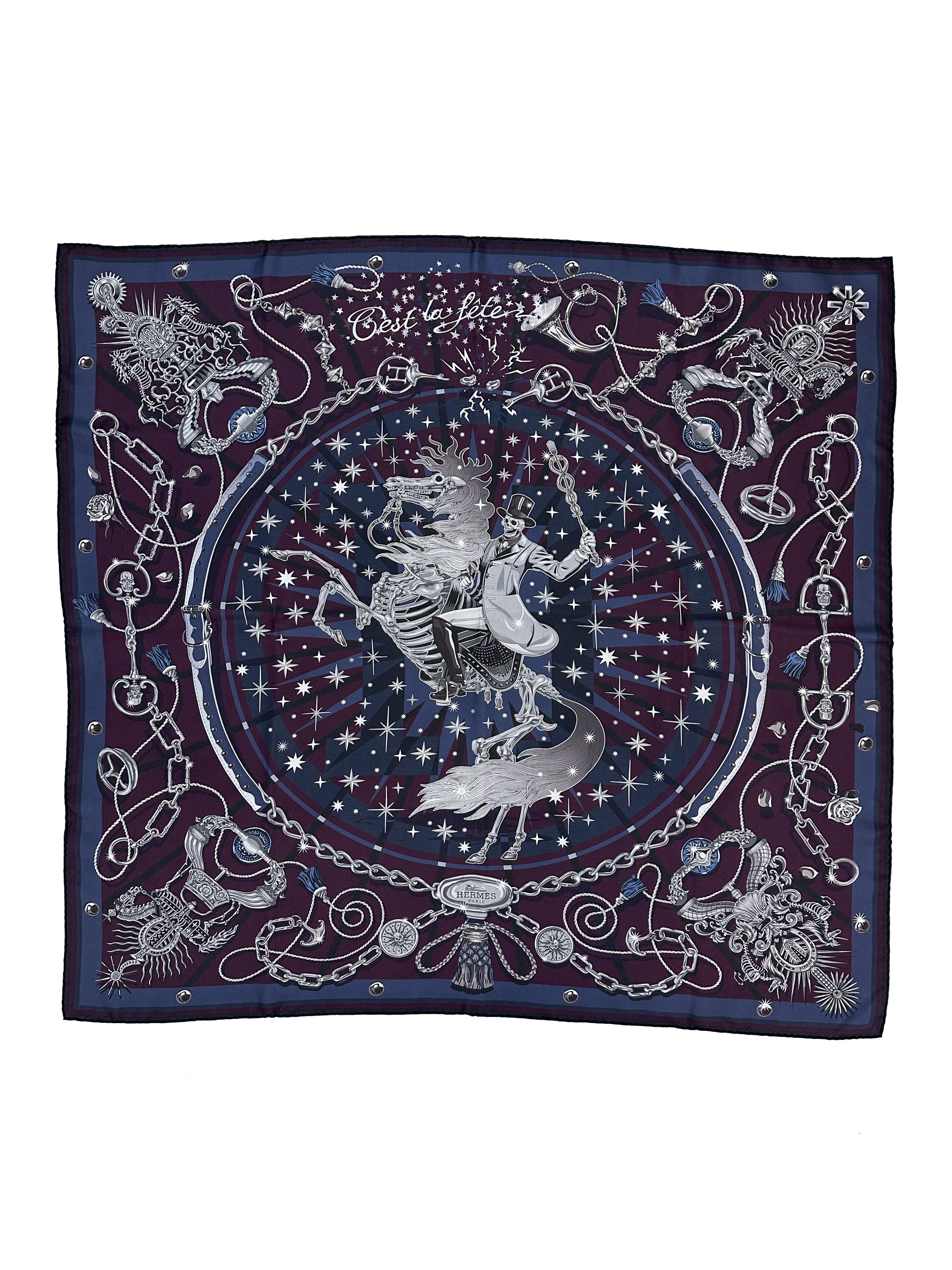 Hermès C'est La Fête Double Face 90