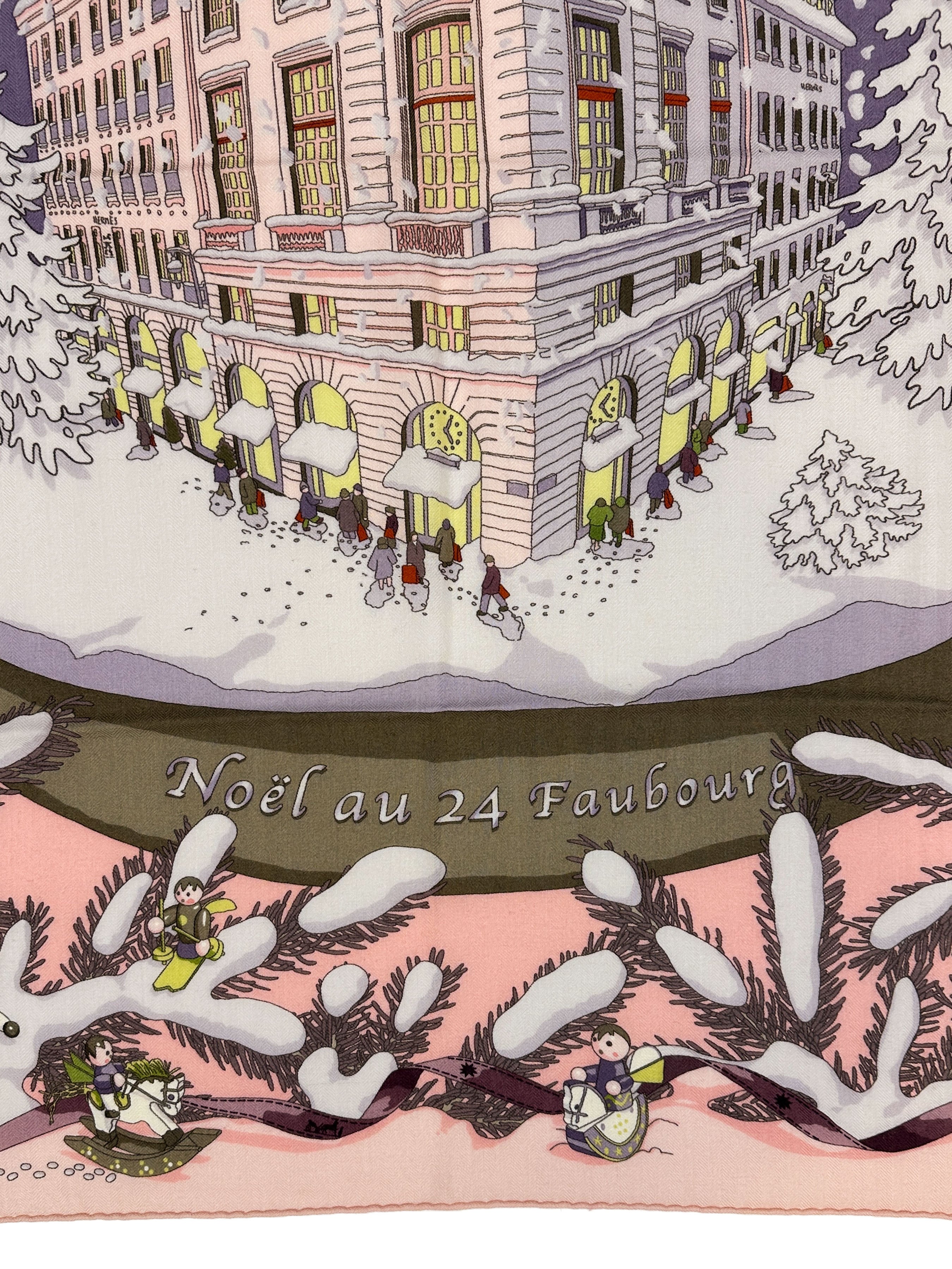 Hermès Noël au 24 Faubourg Cashmere Silk 90