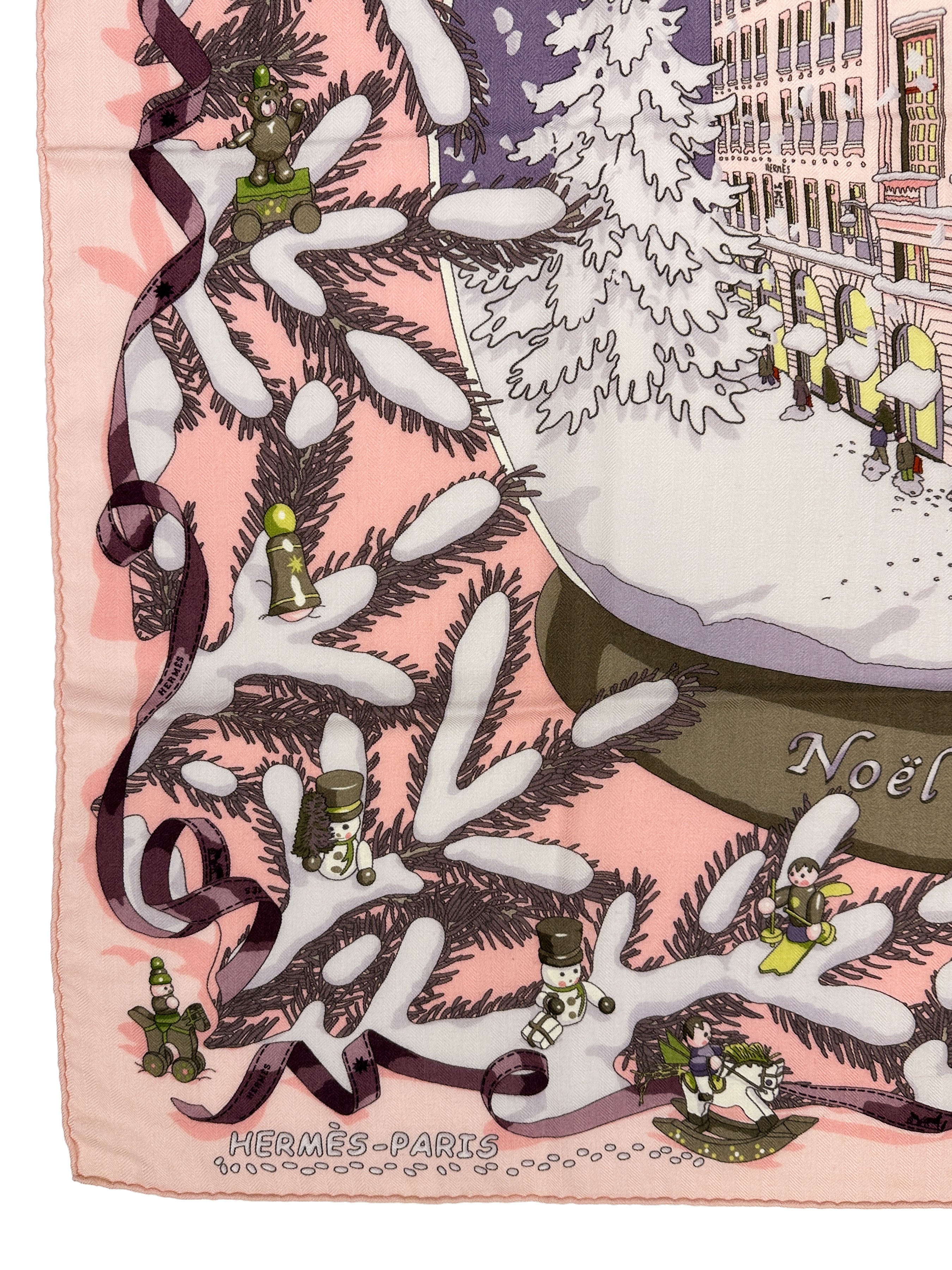 Hermès Noël au 24 Faubourg Cashmere Silk 90