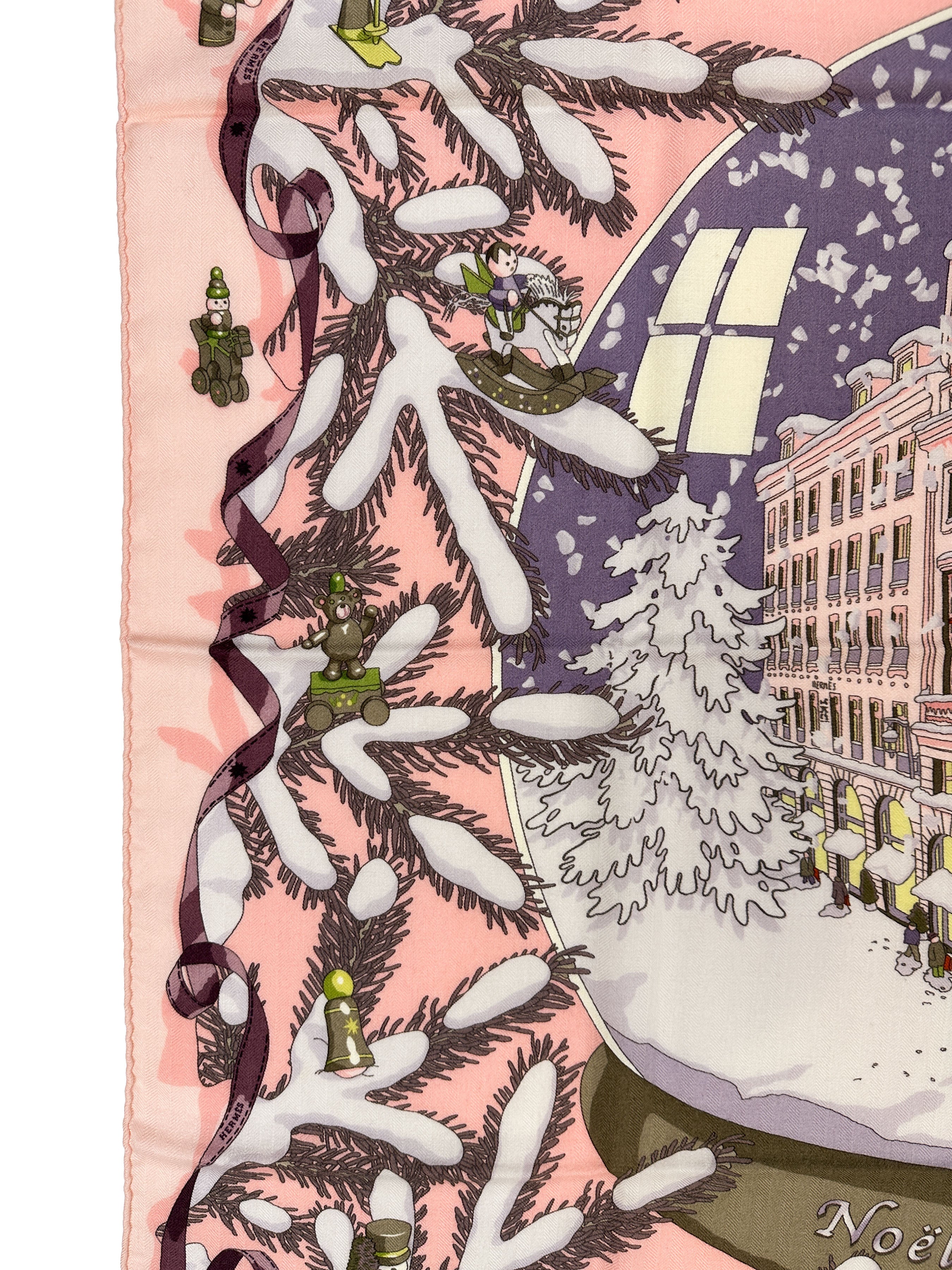 Hermès Noël au 24 Faubourg Cashmere Silk 90