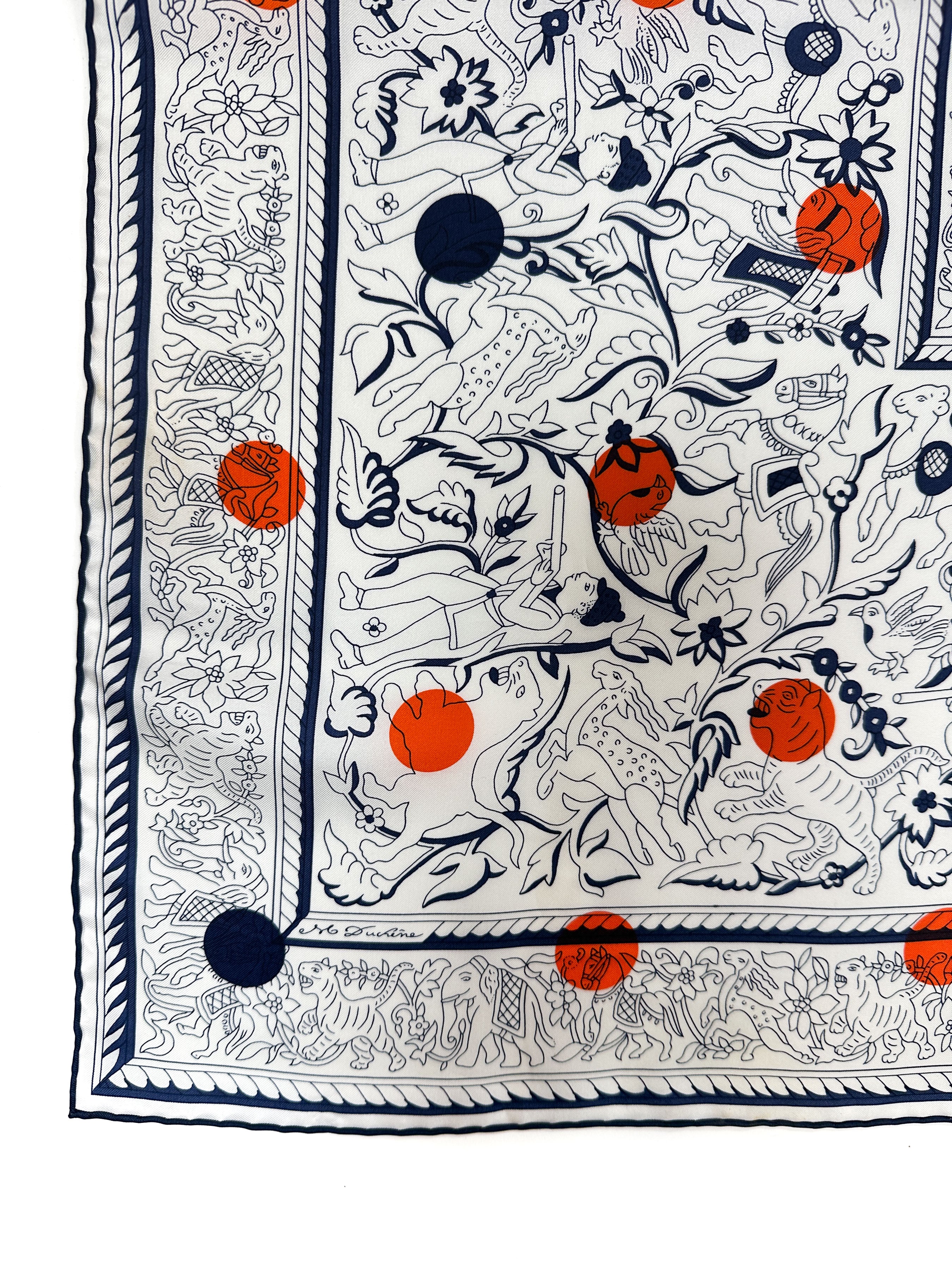 Hermès Chasse en Inde au Pois Silk 140