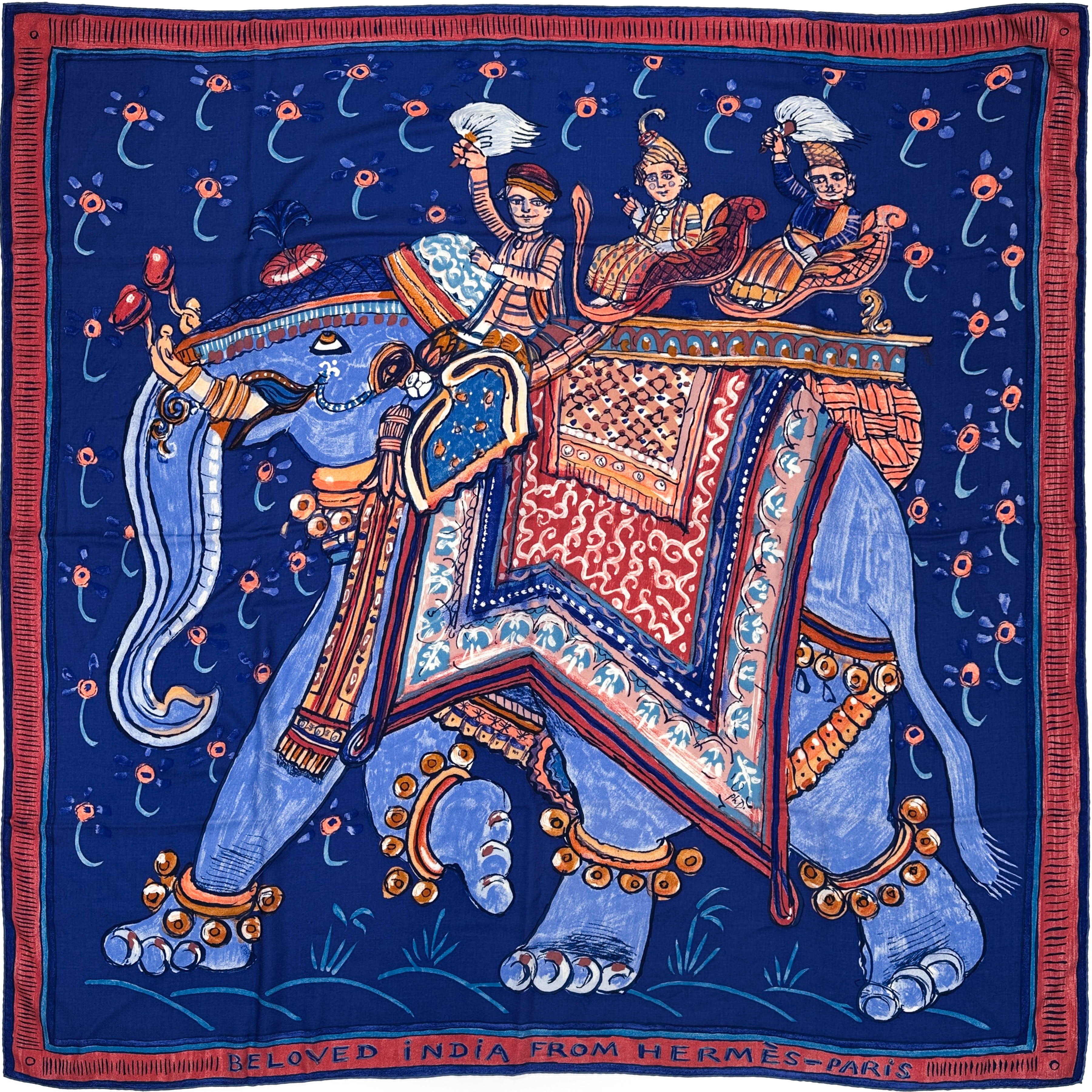 Hermès Beloved India Cashmere Silk 140