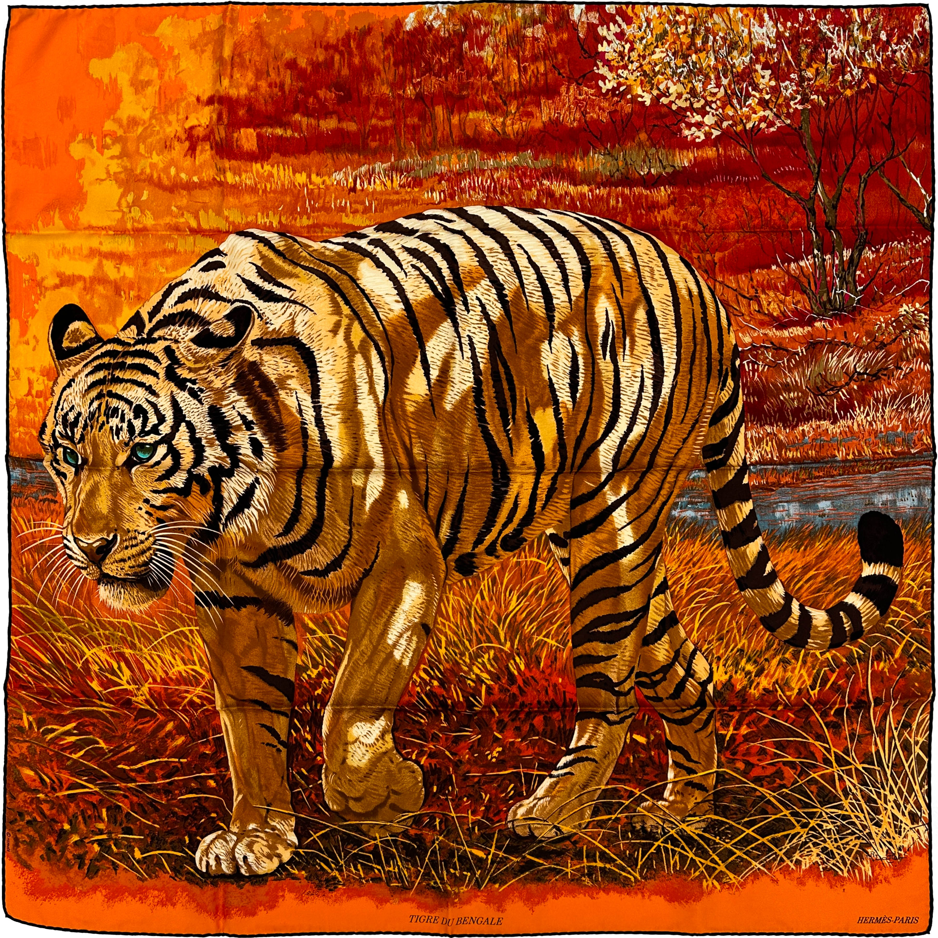 Hermès Tigre du Bengale 90