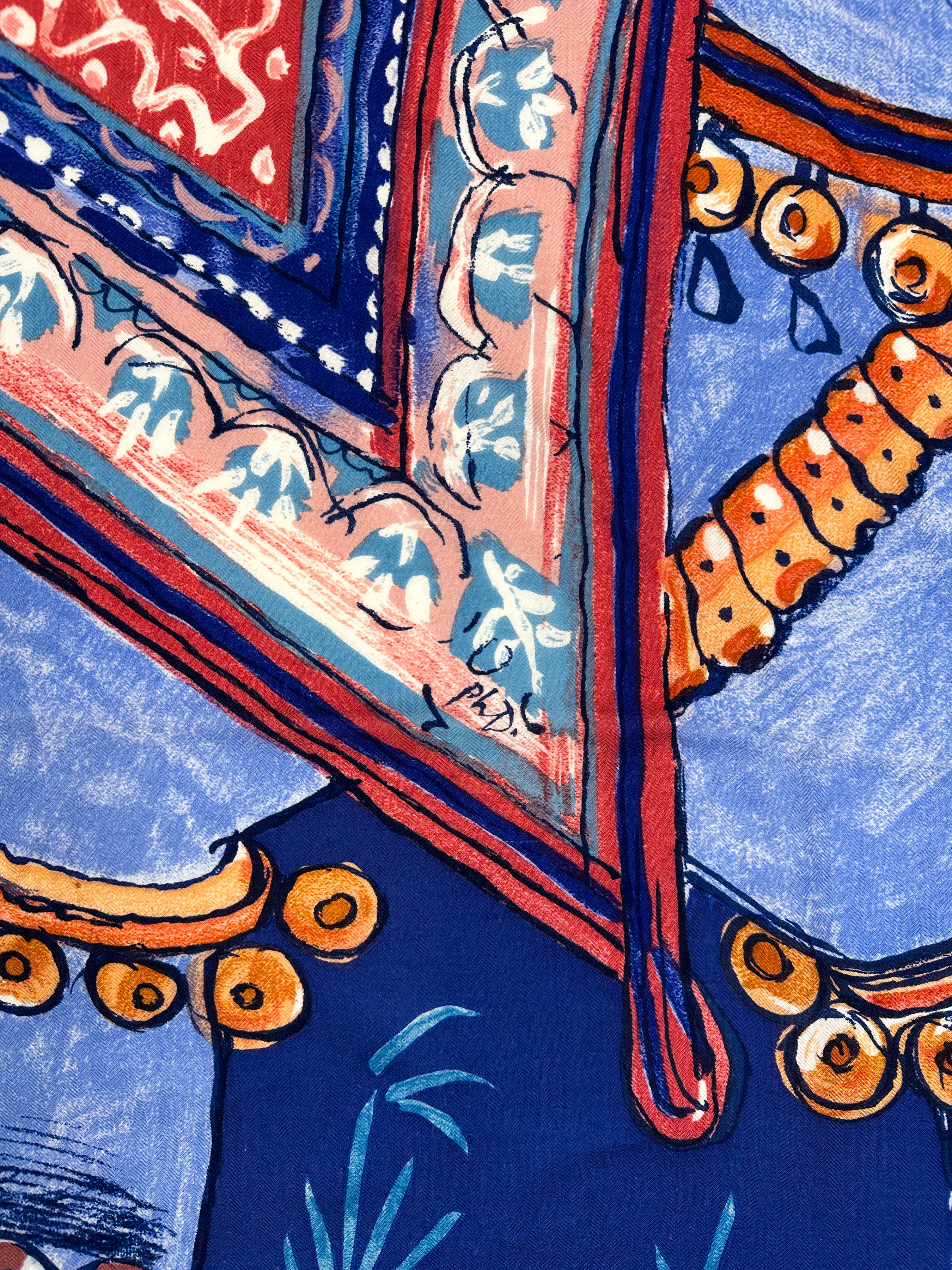Hermès Beloved India Cashmere Silk 140