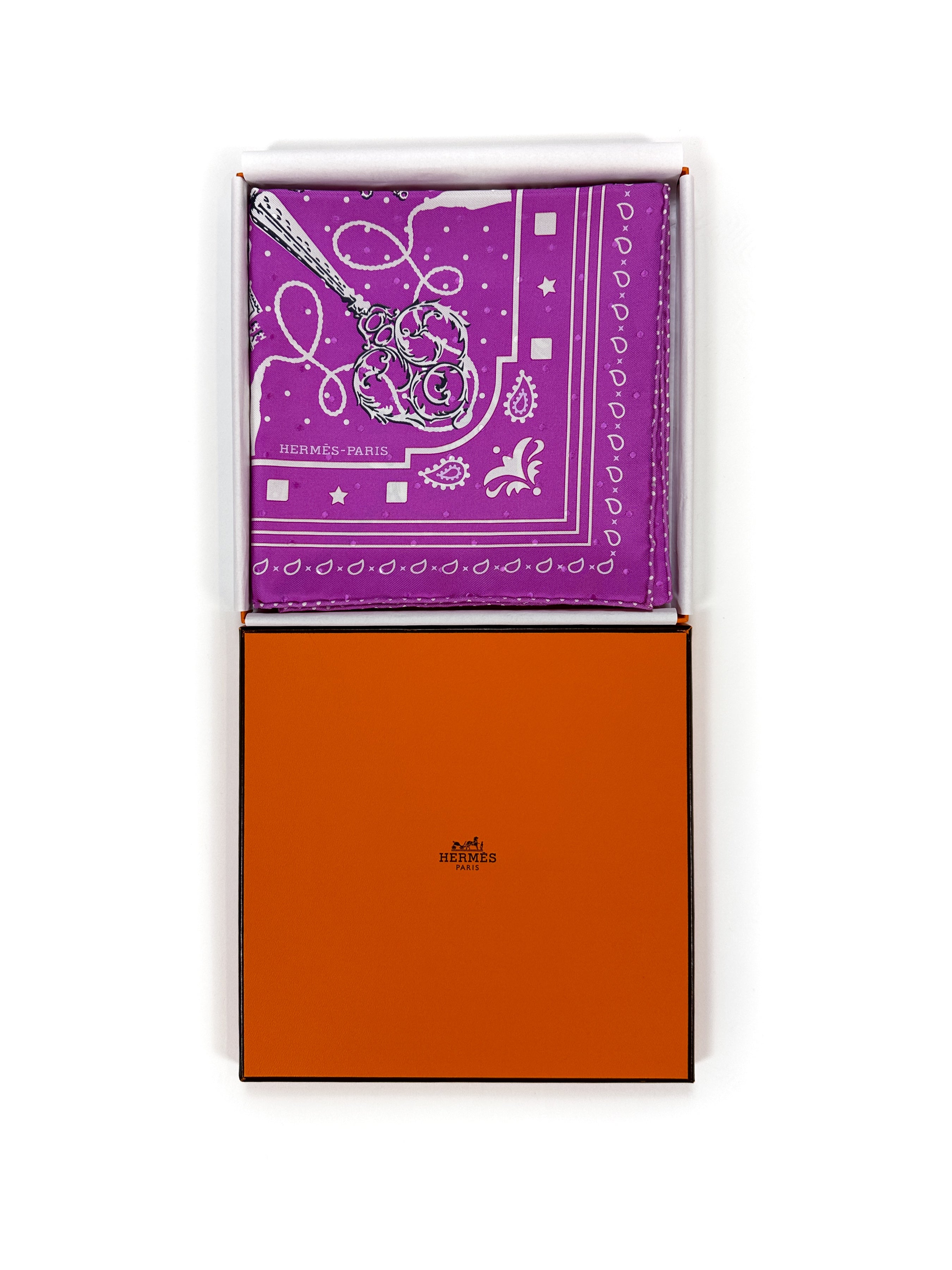 Hermès Les Cles Jacquard Bandana 55