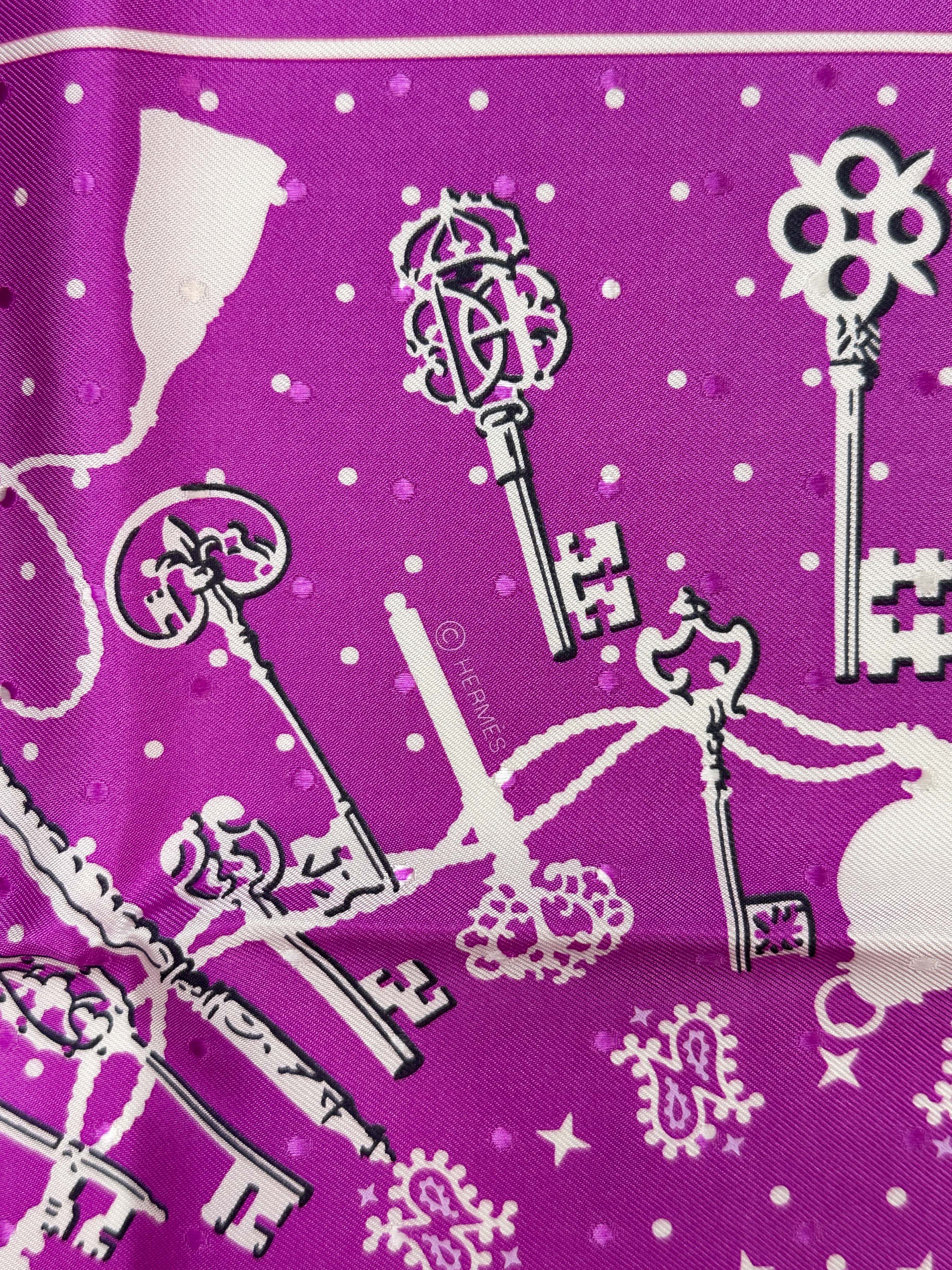 Hermès Les Cles Jacquard Bandana 55