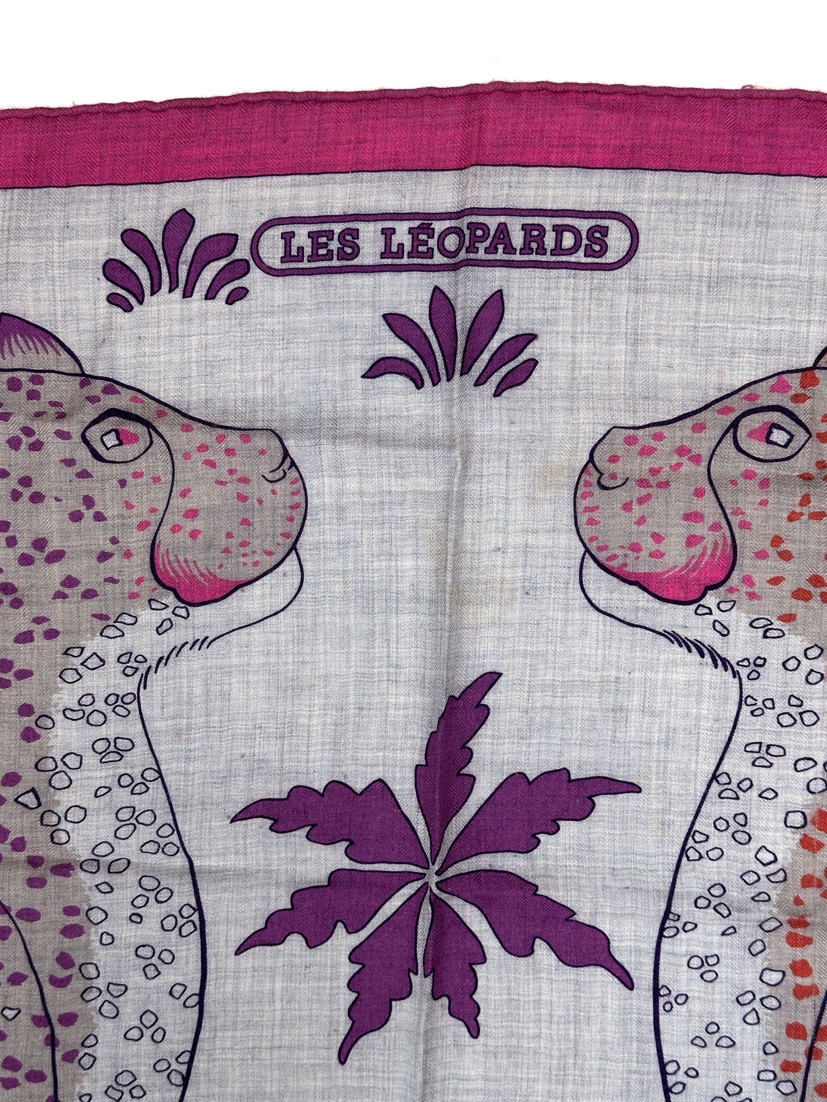 Hermès Les Leopards Cashmere Silk 140