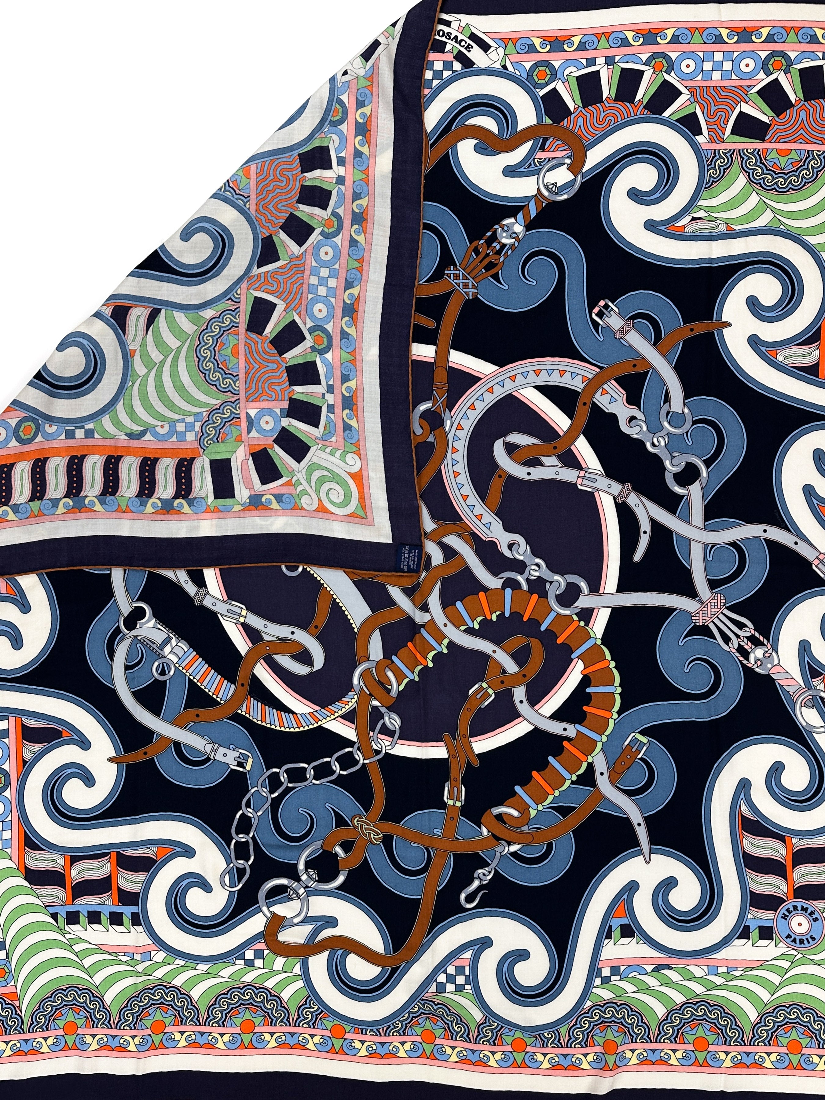Hermès Harnais en Rosace Cashmere Silk 140