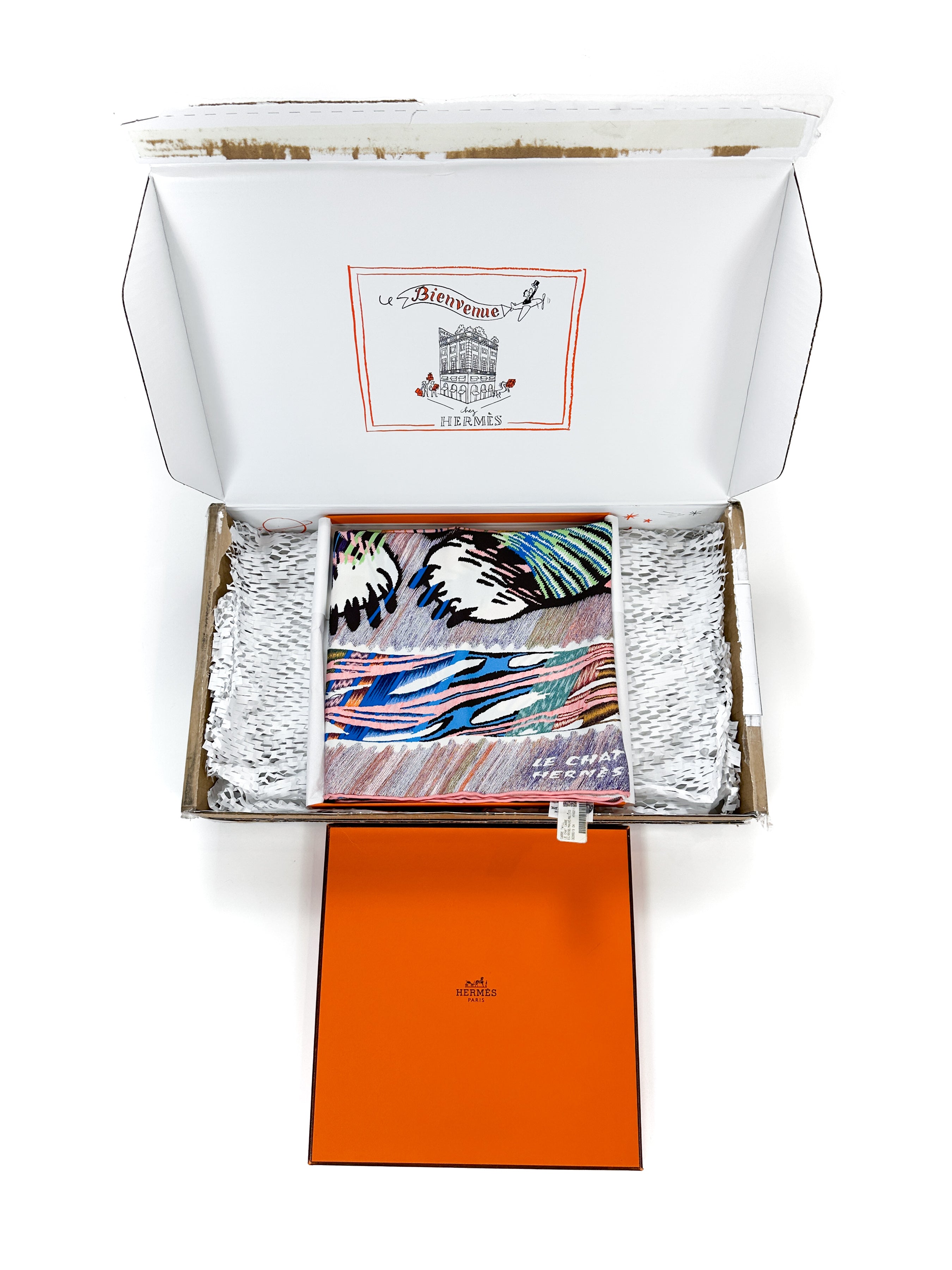 Hermès Le Chat Carré 90