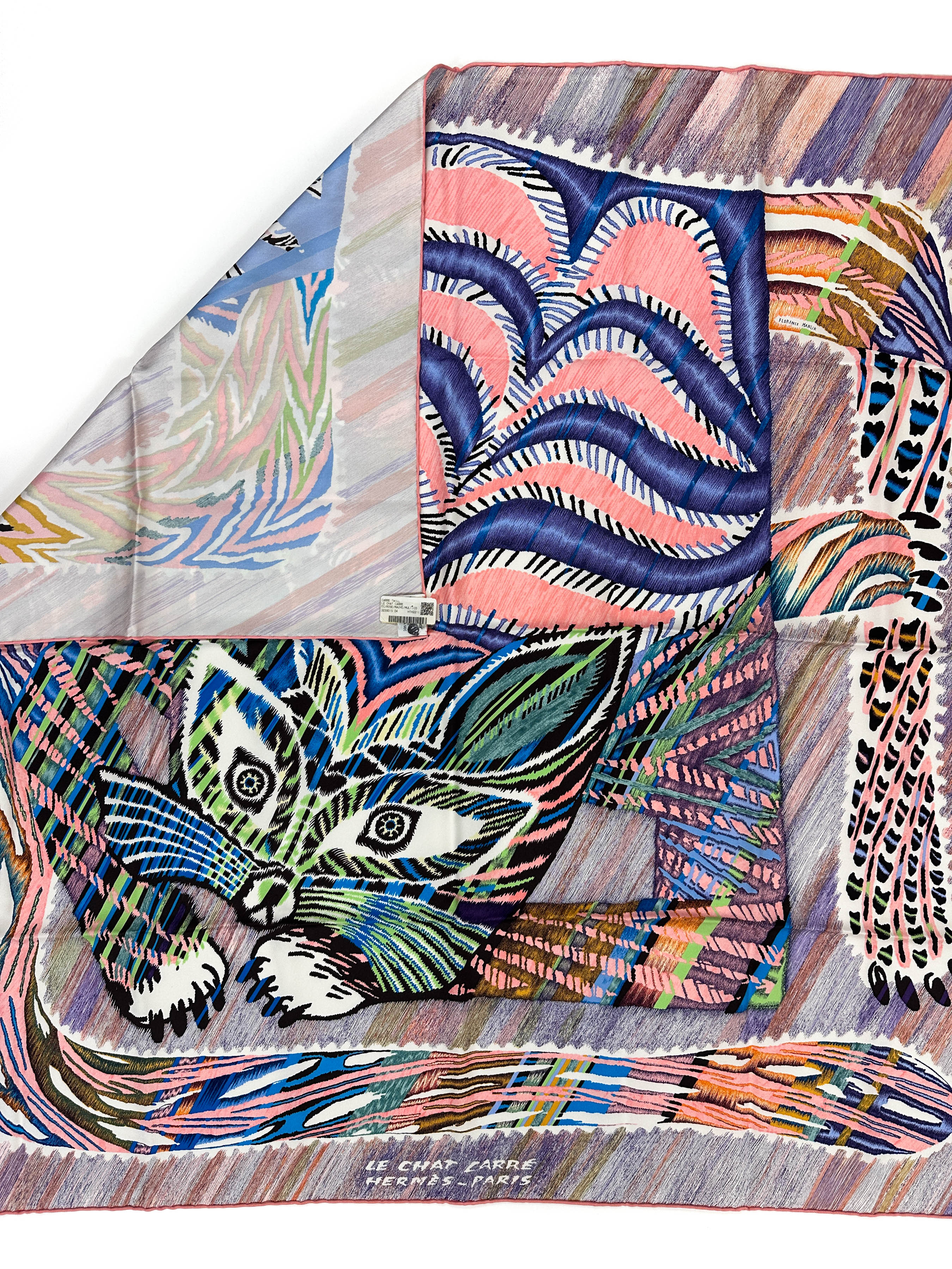 Hermès Le Chat Carré 90