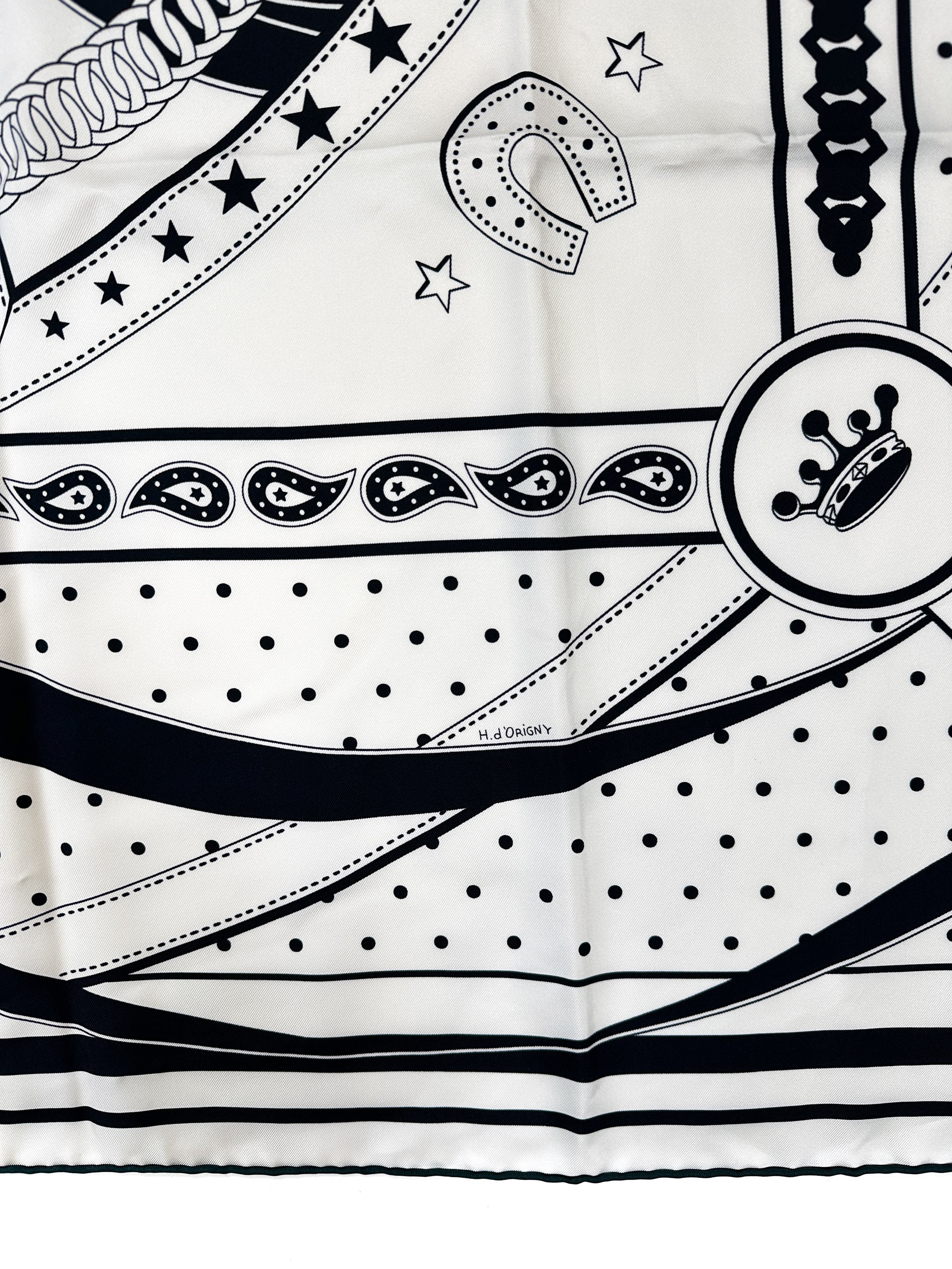 Hermès La Promenade du Matin Bandana Double Face Silk 140